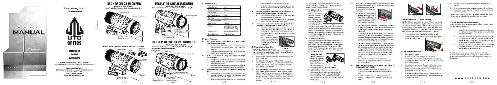 Leapers SCP-MF3WEQS User Manual