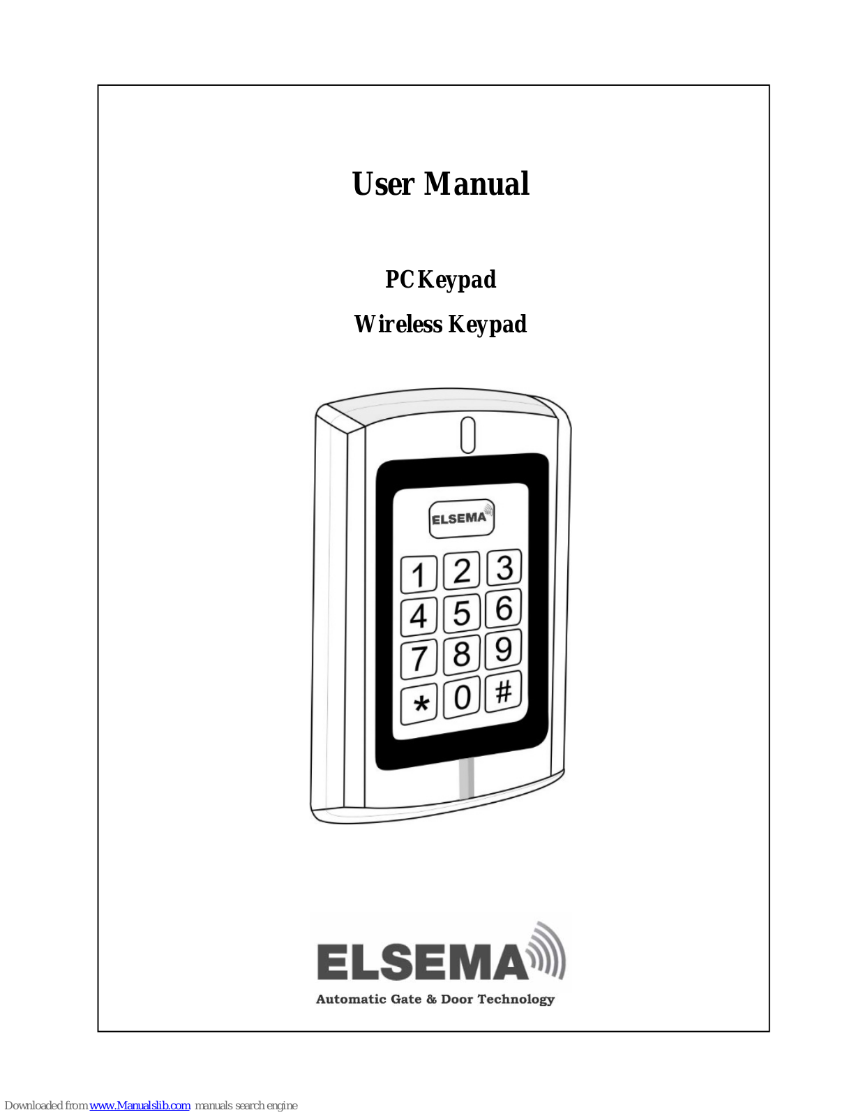 Elsema PCKeypad User Manual - ManualMachine.com