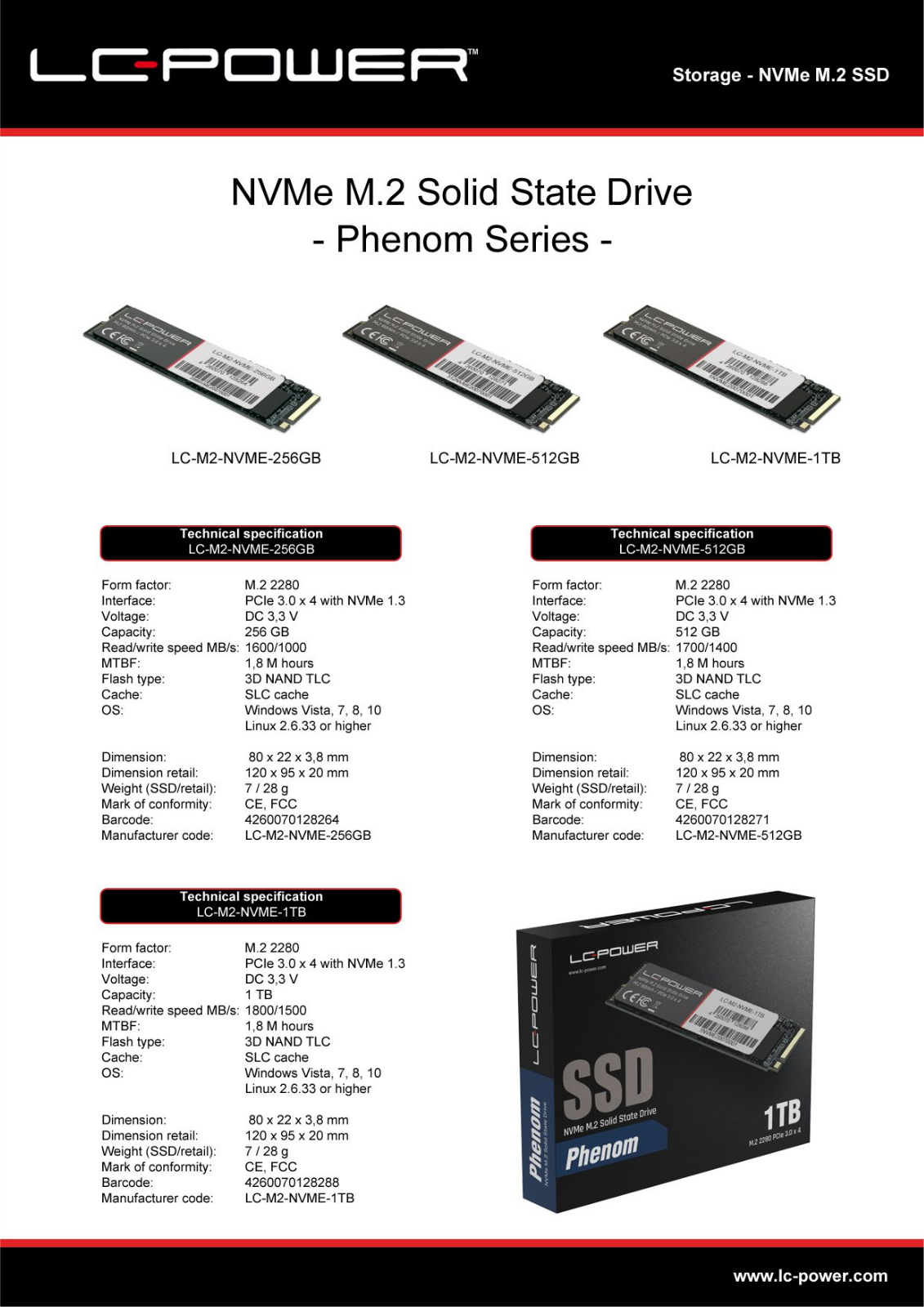 LC-Power LC-M2-NVME-256GB User Manual