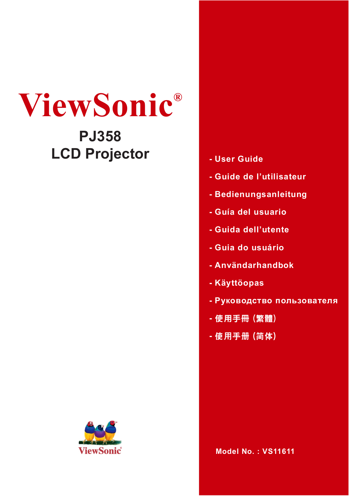 Viewsonic PJ358 User Manual