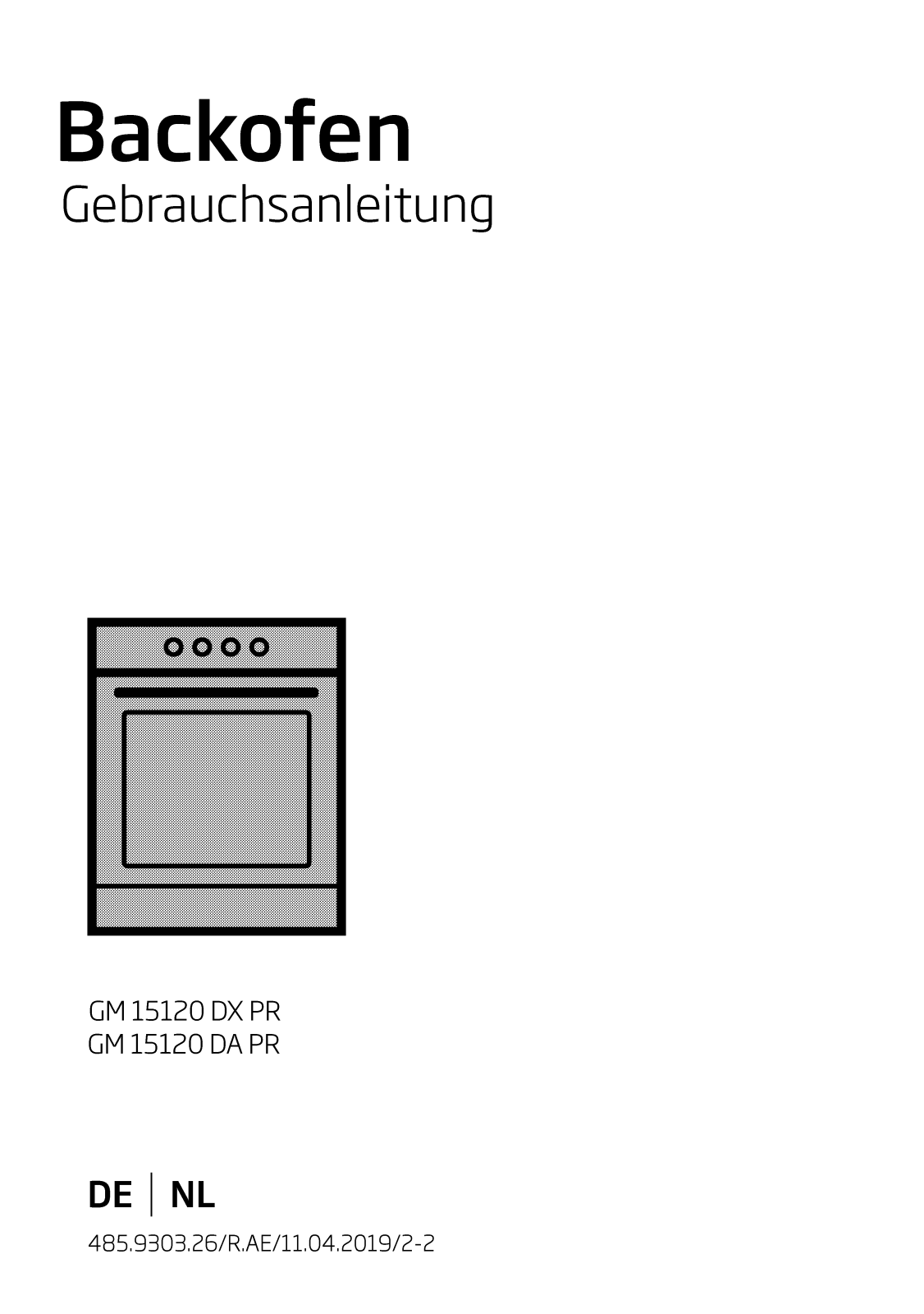 Beko GM 15120 DA PR User manual