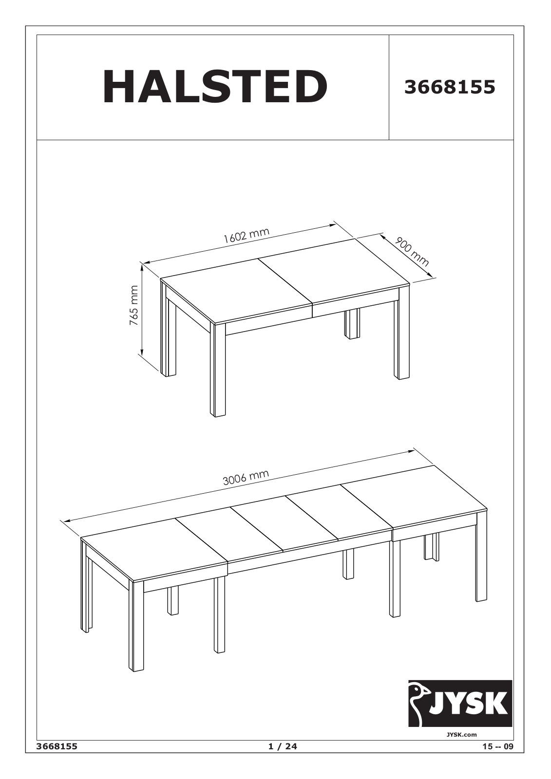 JYSK Halsted User Manual