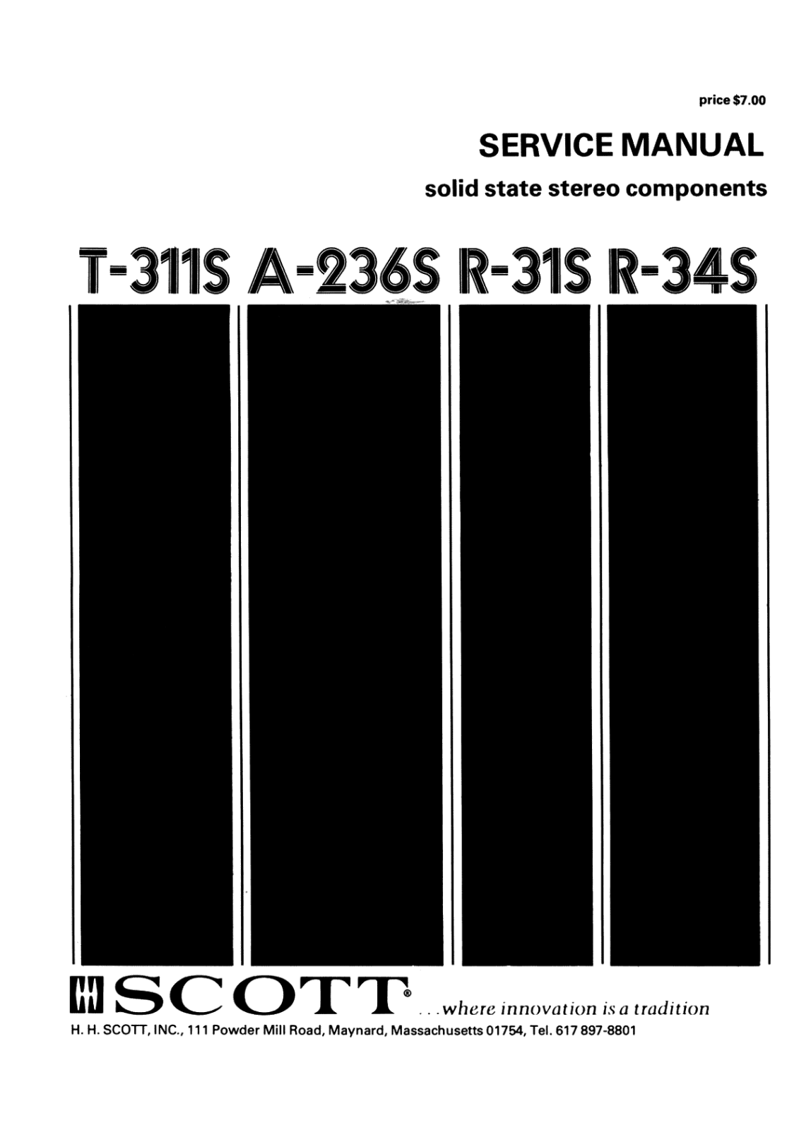 Scott A-236S, Tuner T311S Service Manual