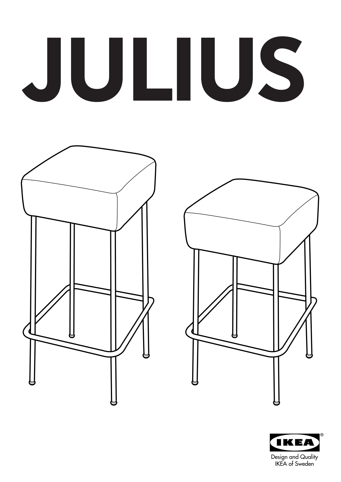 IKEA JULIUS BAR STOOL 29 Assembly Instruction