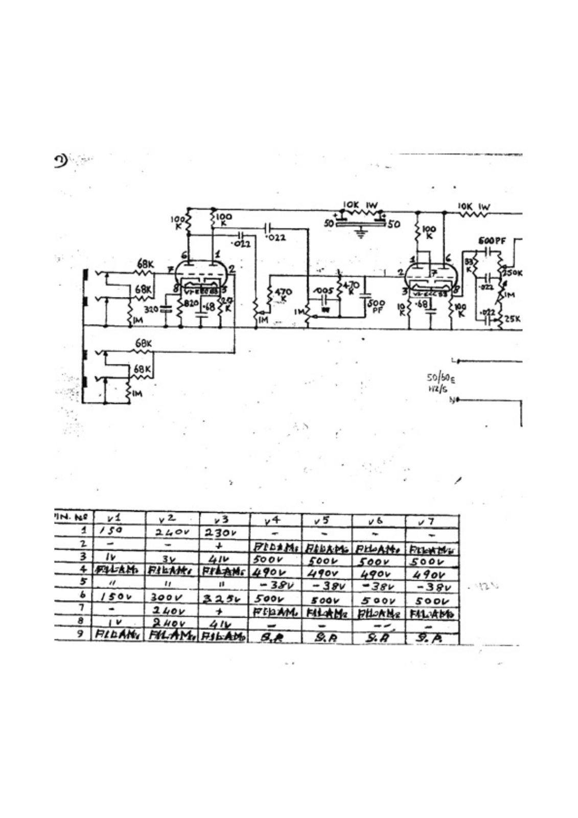 Palmer P80, P100 Schematic