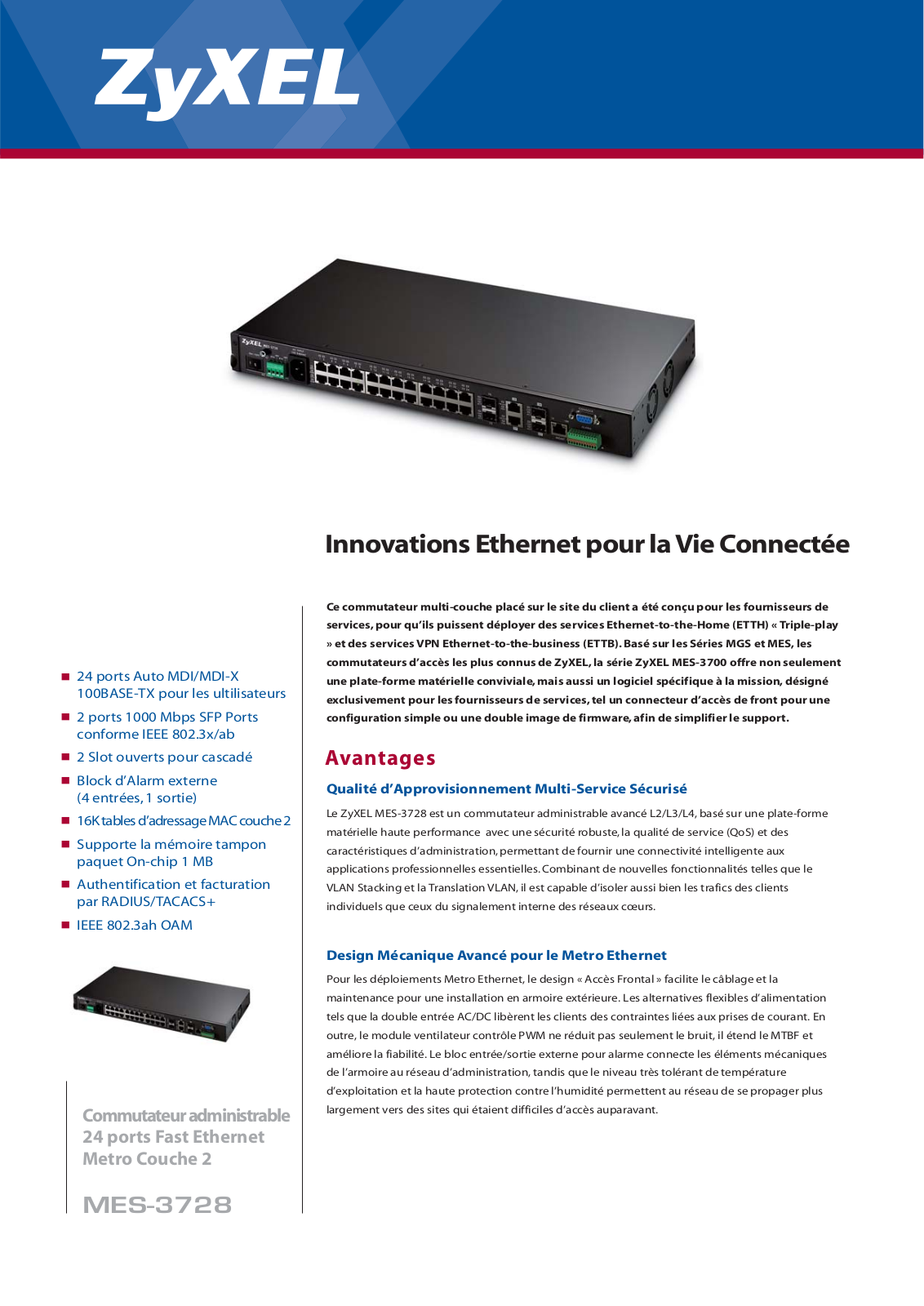 ZYXEL MES-3728 User Manual