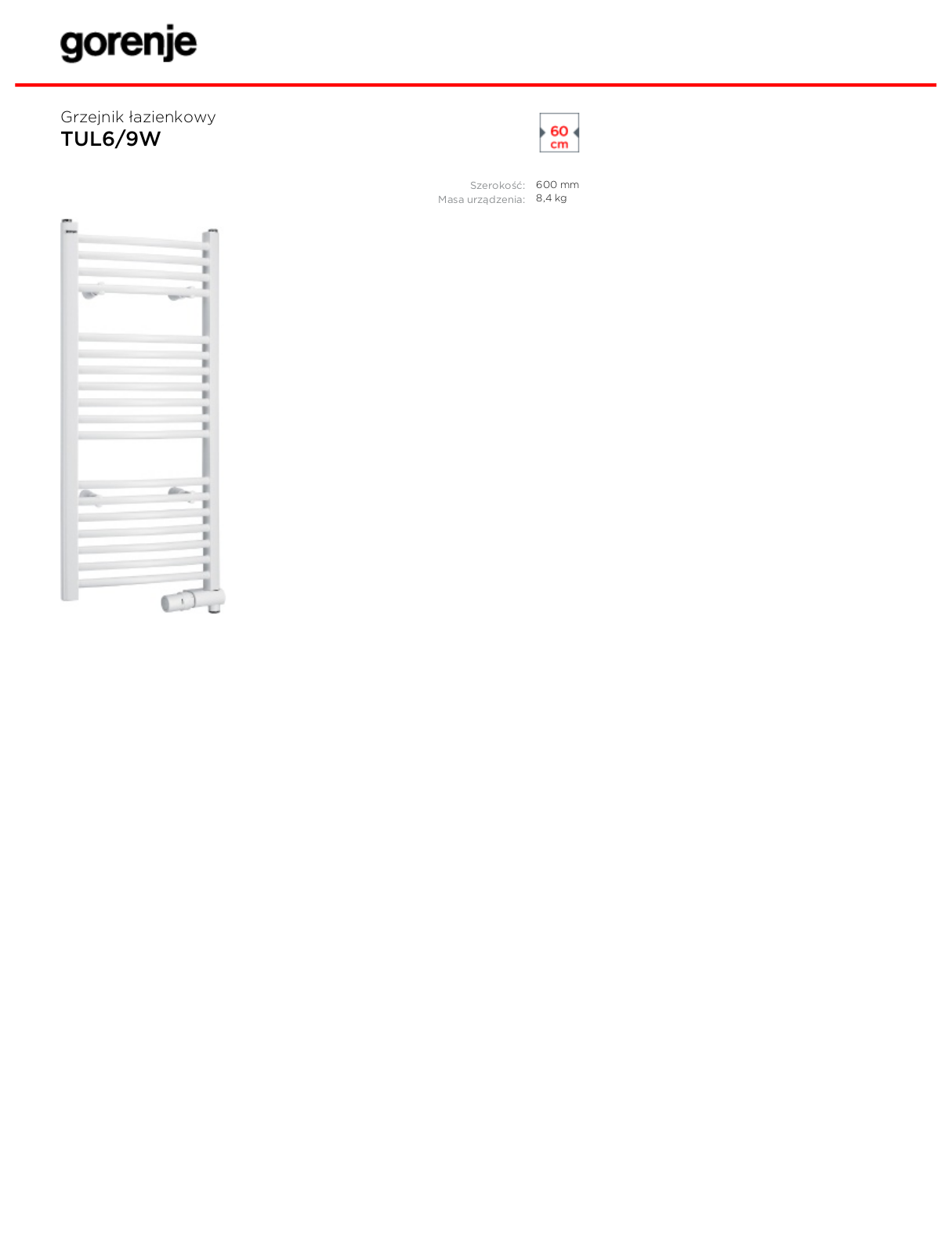 Gorenje TUL6-9W DATASHEET