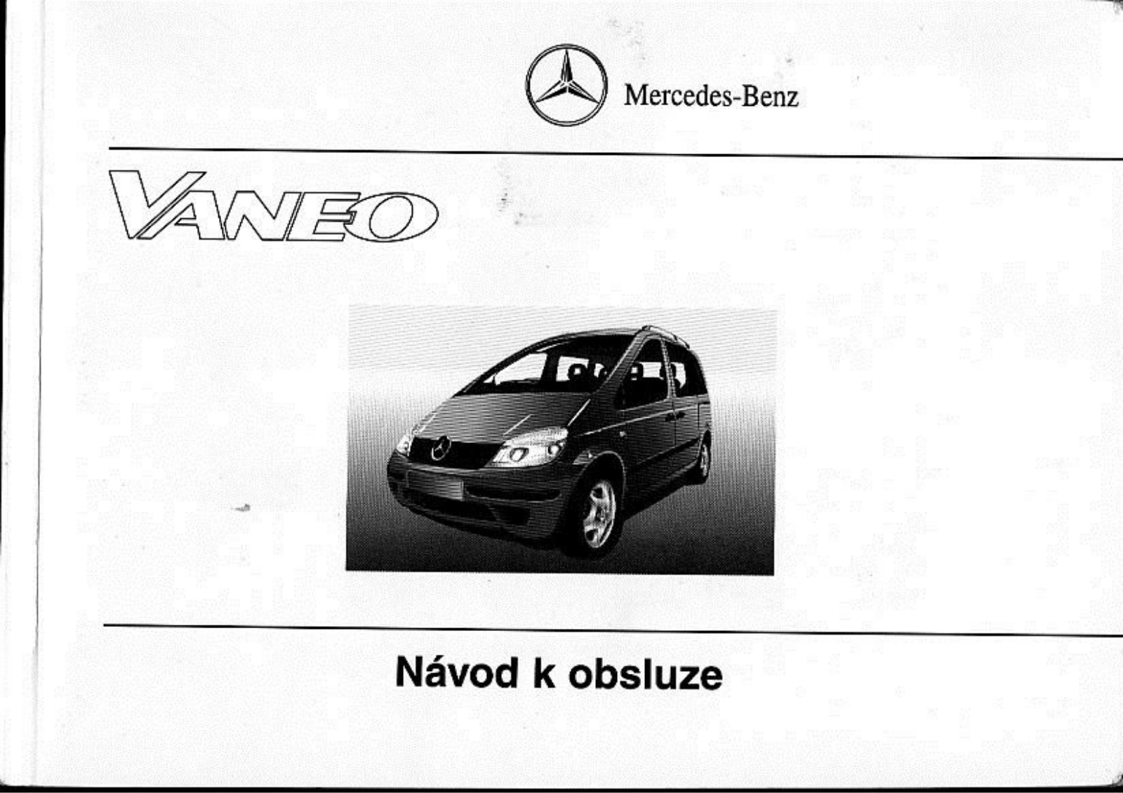 Mercedes Vaneo User Manual