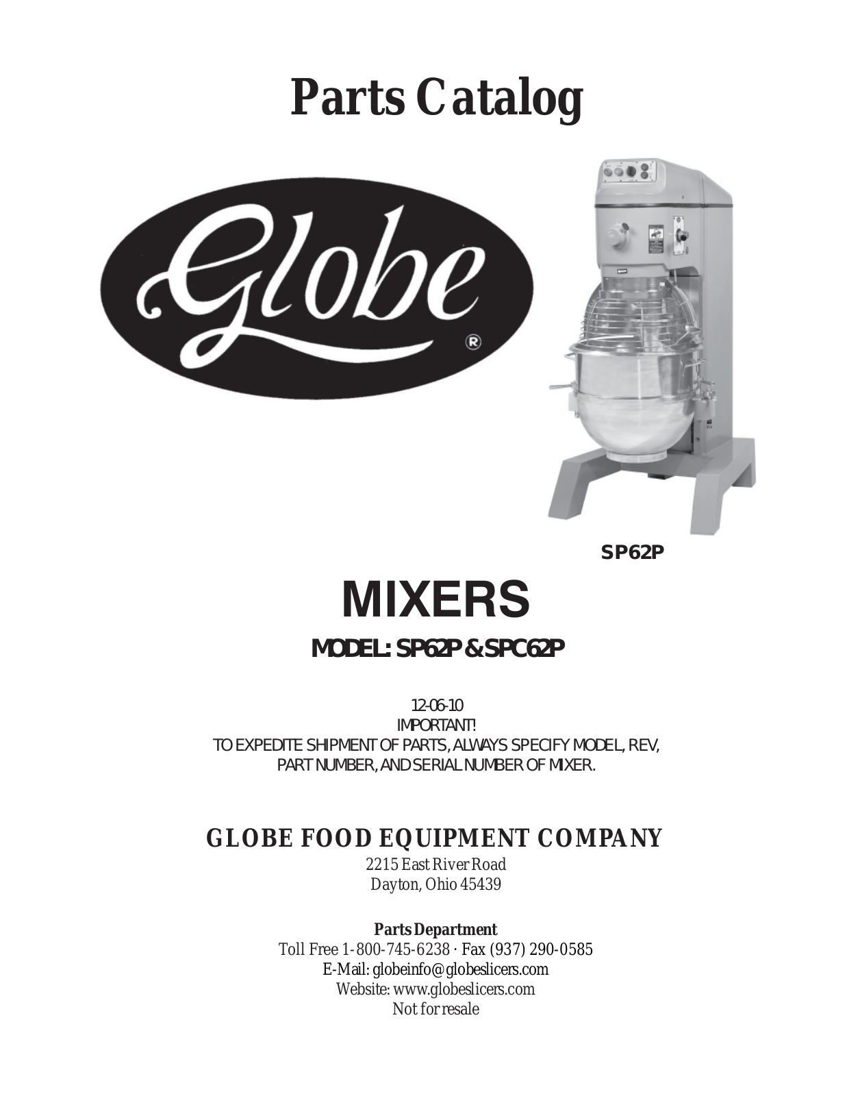 Globe SPC62P User Manual