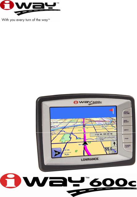 LOWRANCE iWAY 600C User Manual