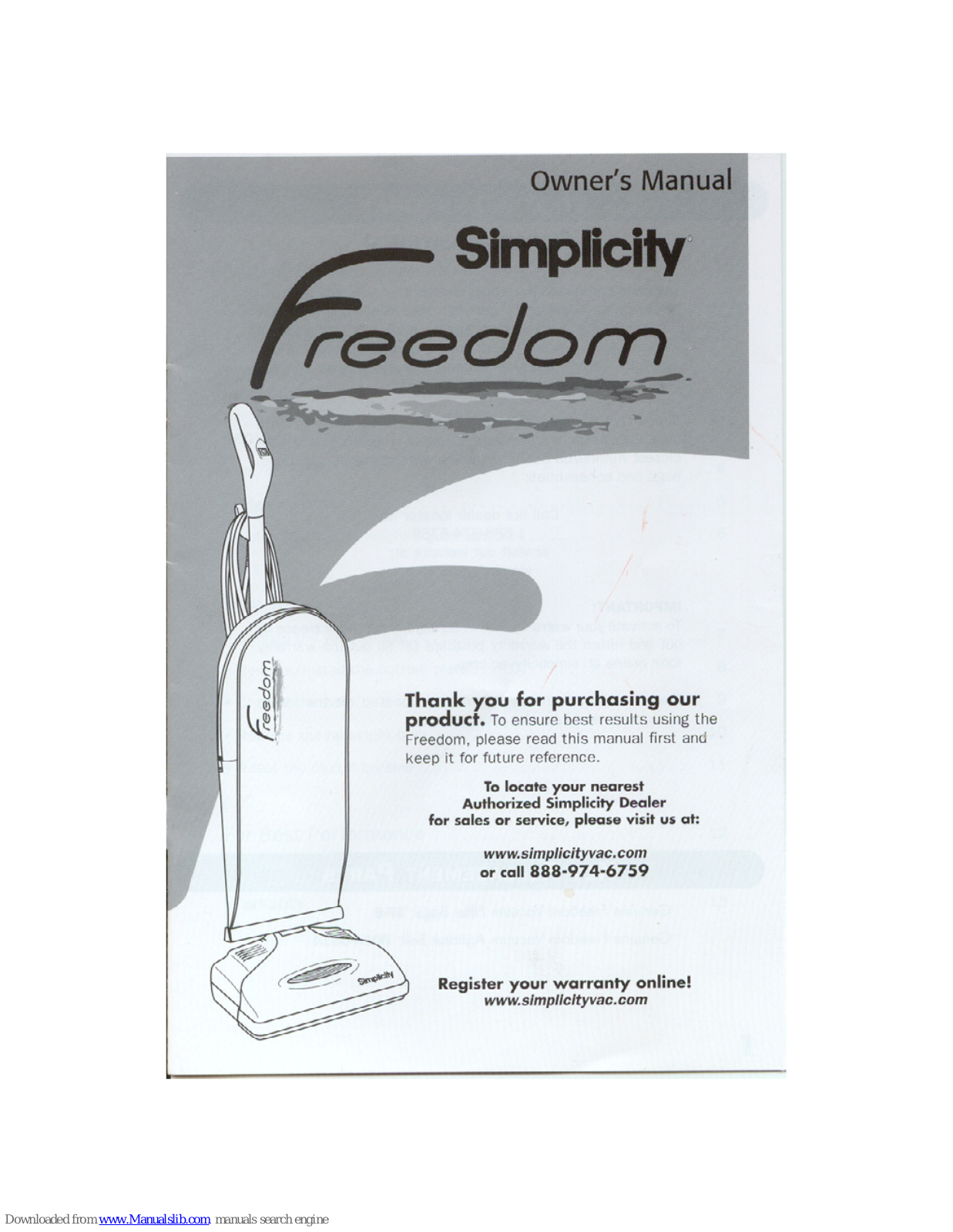 Simplicity Freedom F3300, Freedom F3400, Freedom F3100, Freedom F3200 Owner's Manual