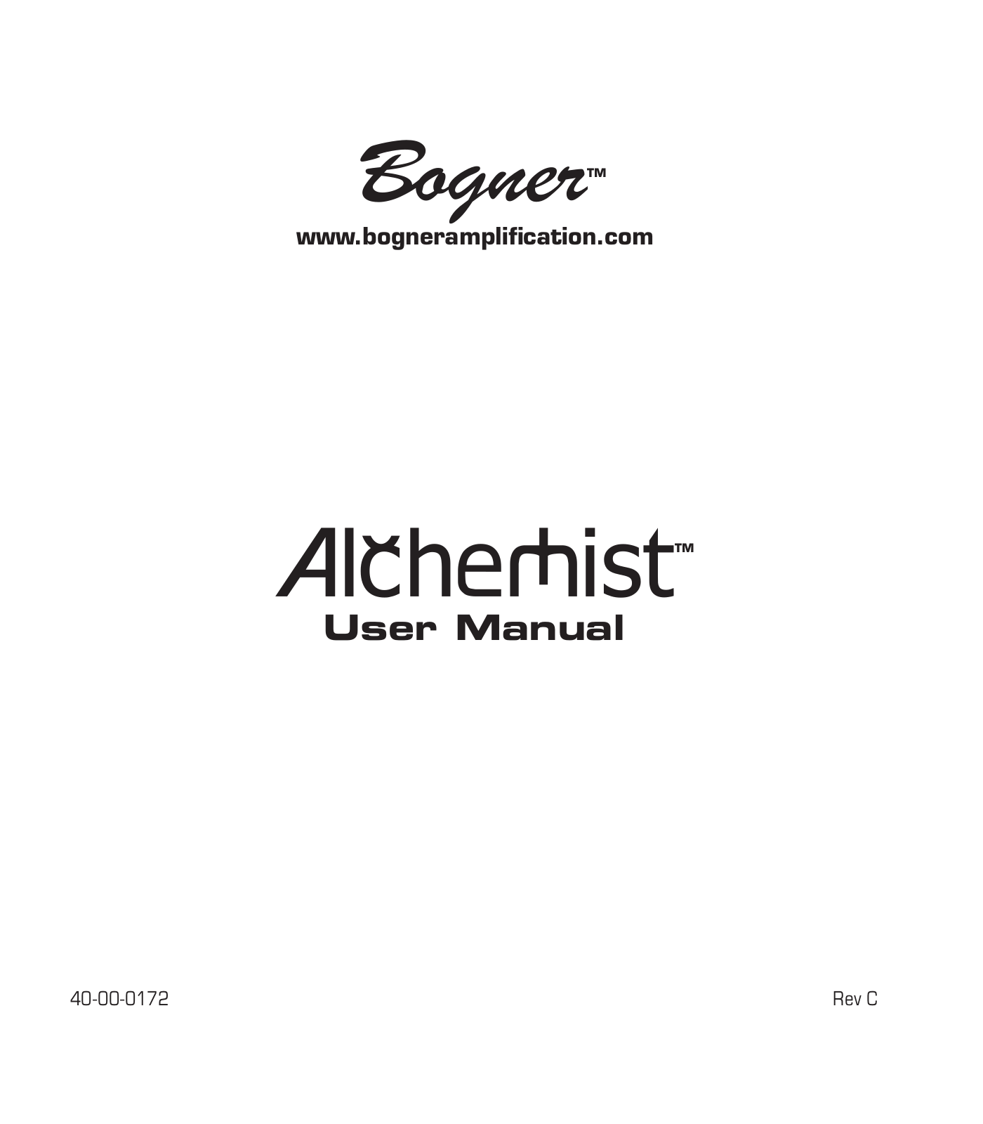 Bogner Alchemist User Manual - ManualMachine.com