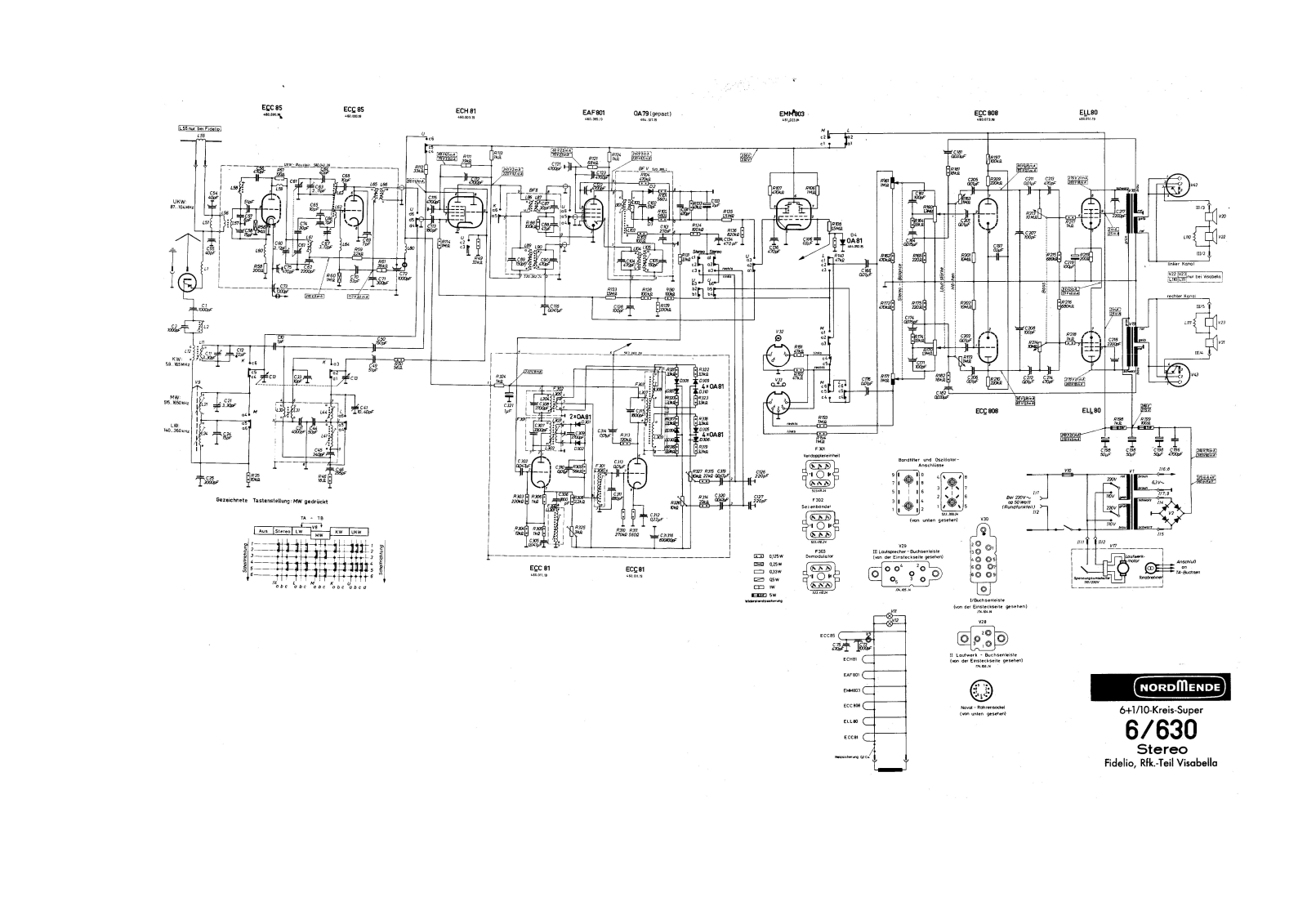 Nordmende 6-630 Schematic