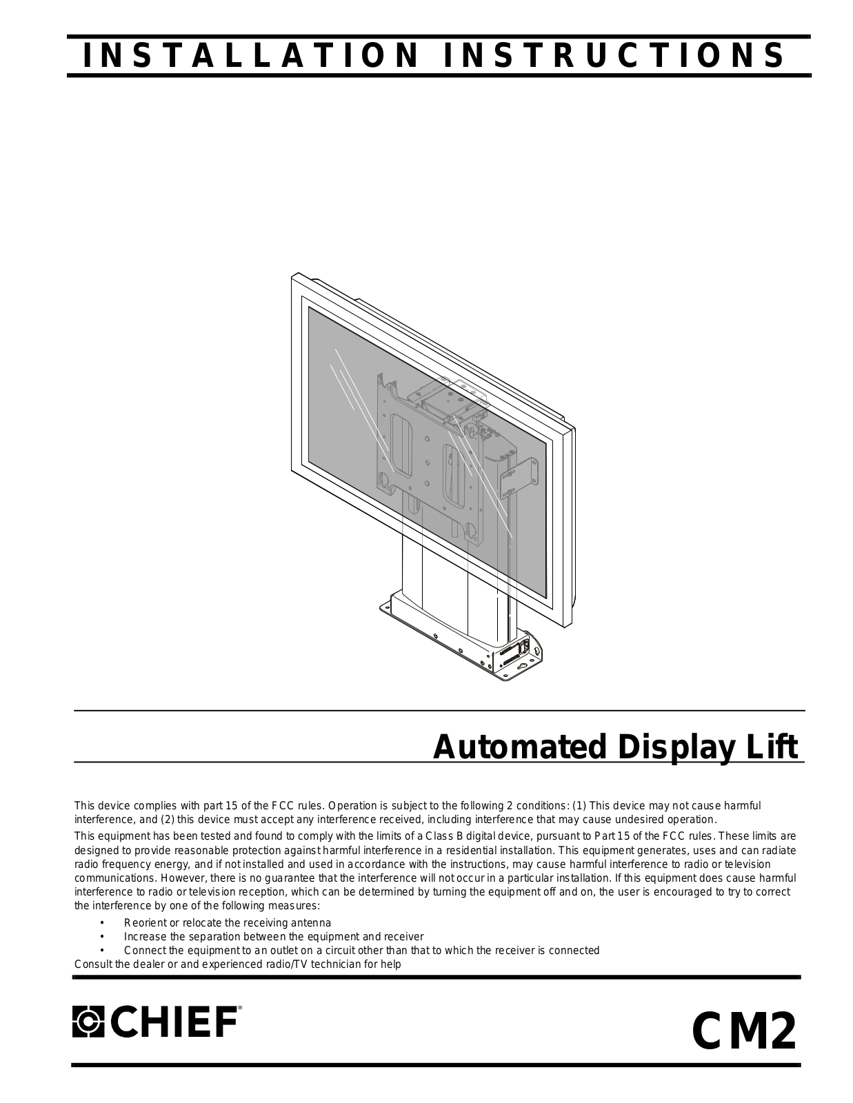 Chief Manufacturing CM2 User Manual