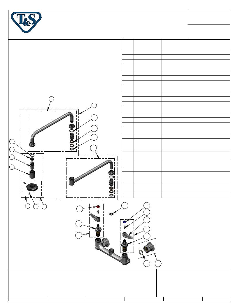 T&S Brass B-0598-CR Parts Manual