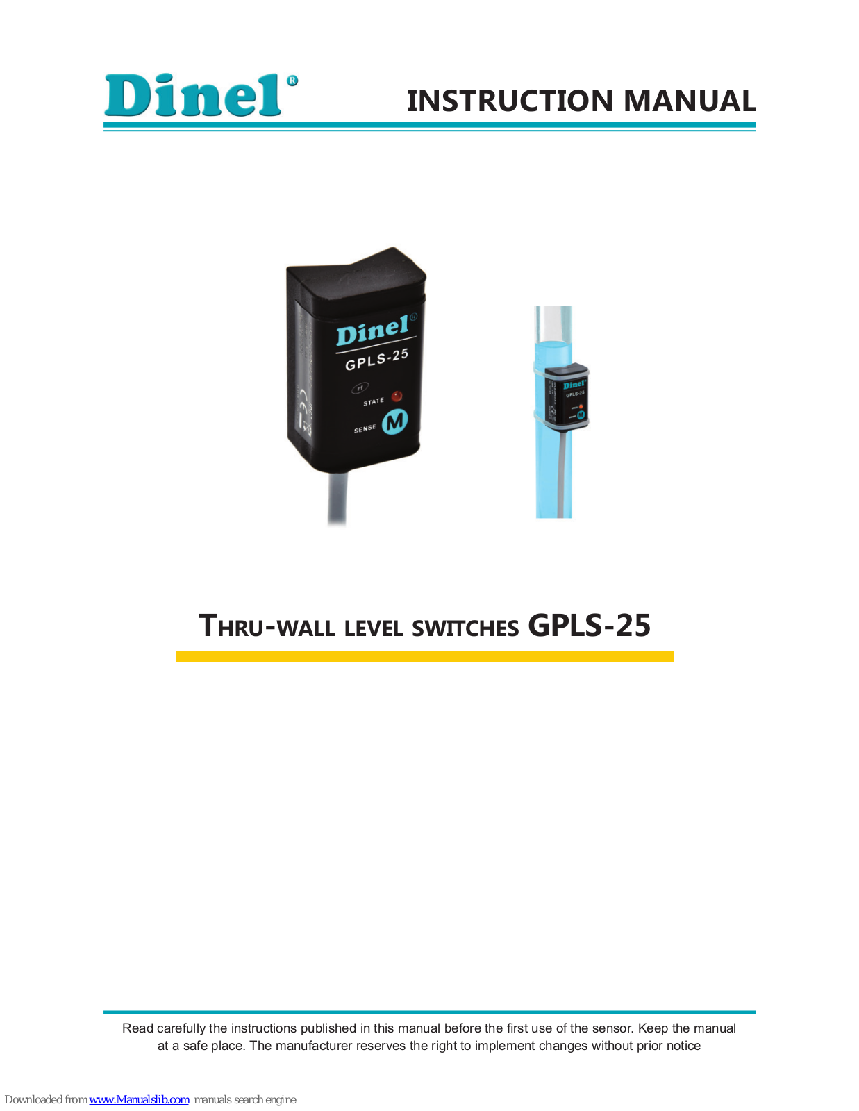 Dinel GPLS-25 Series, GPLS–25N–0, GPLS–25N–1 Instruction Manual