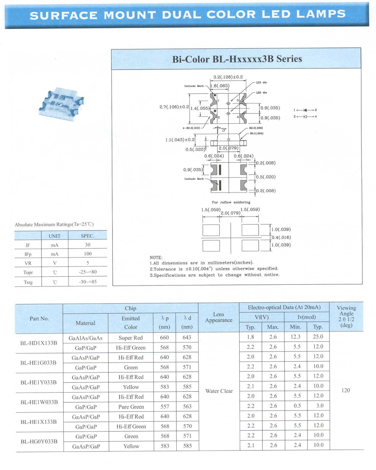 YELLOW STONE CORP BL-HD1X133B, BL-HE1X133B, BL-HE1W033B, BL-HE1G033B, BL-HE1Y033B Datasheet