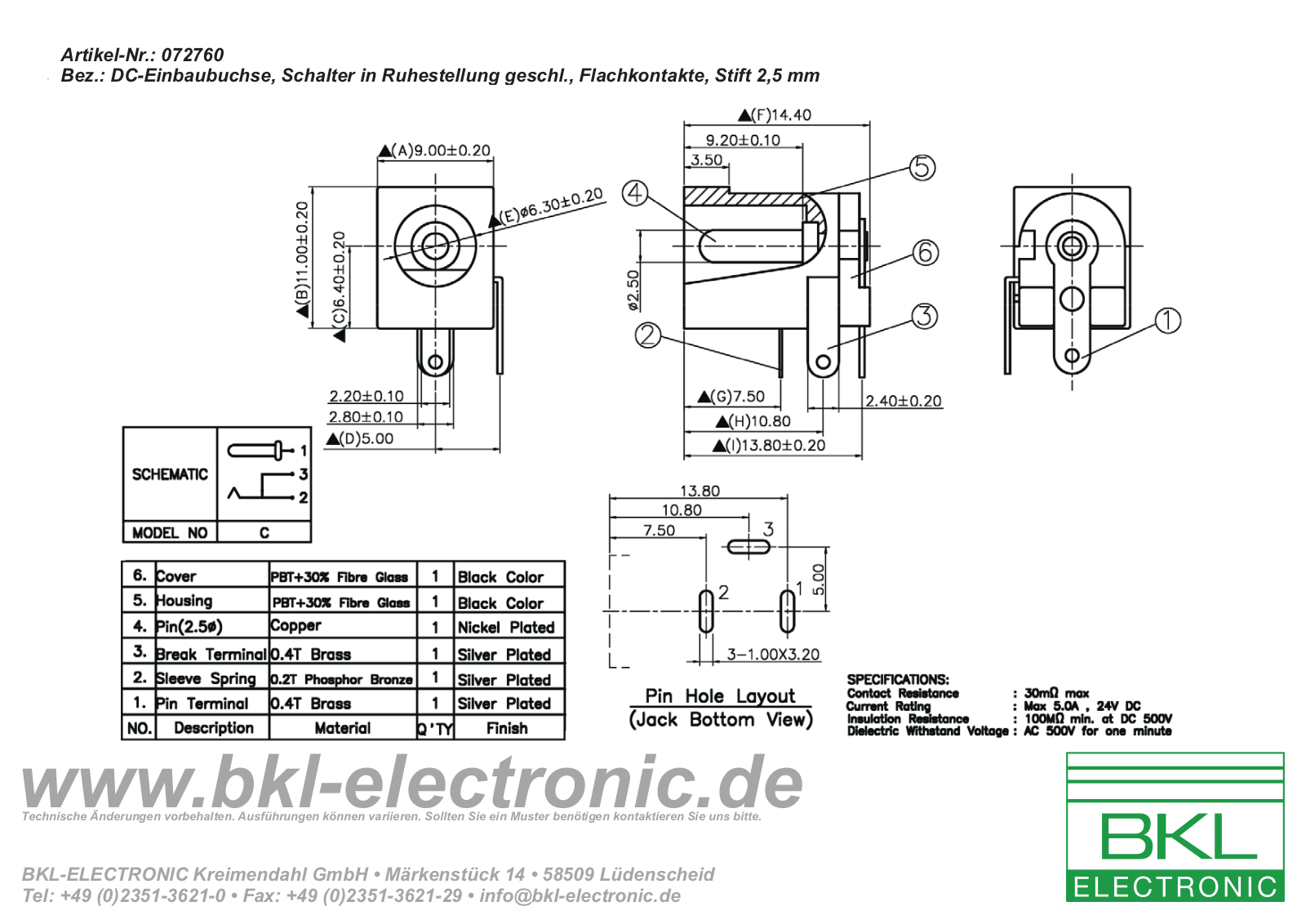 BKL DC BU25 90 Datasheet - ManualMachine.com
