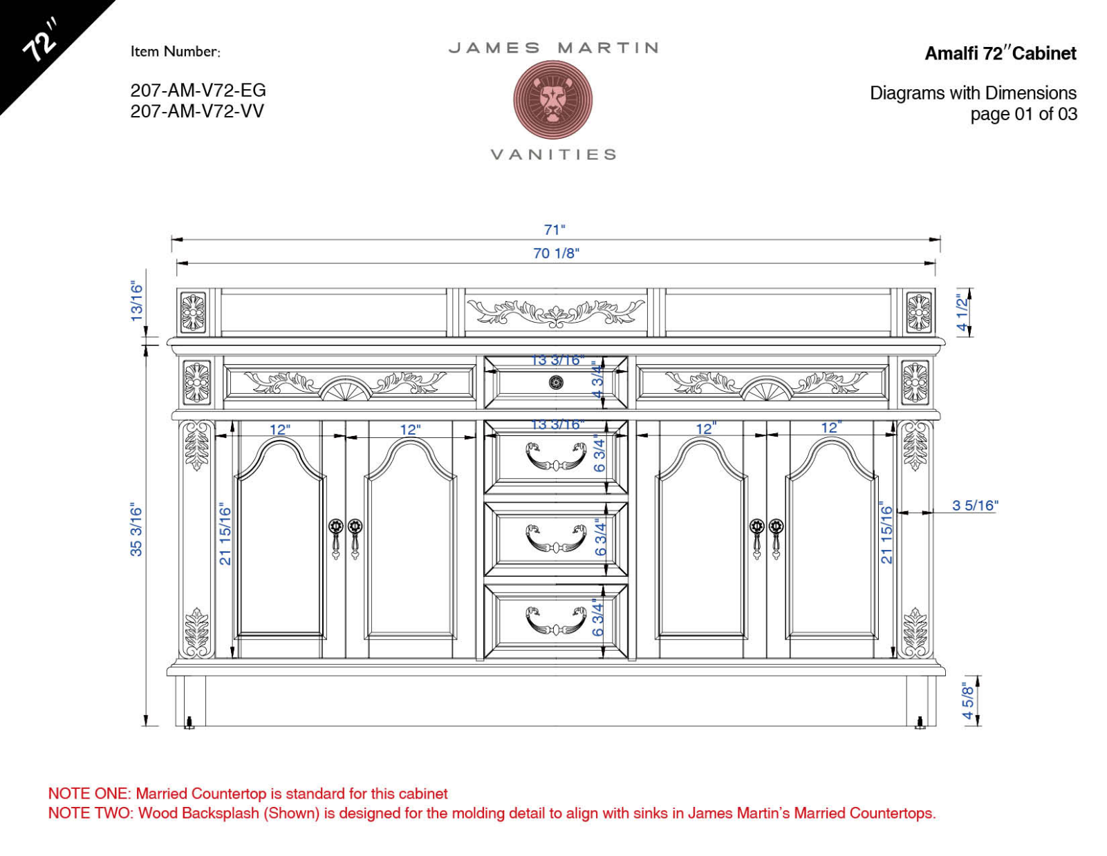 James Martin 207AMV72EG, 207AMV72 Diagram