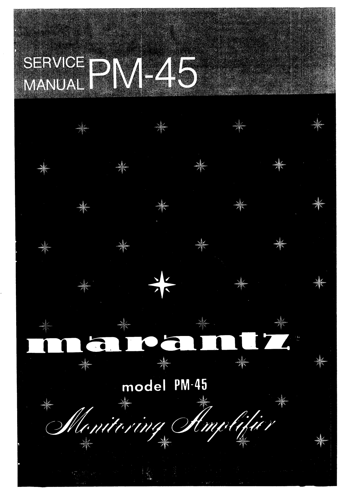 Marantz PM-45 Service Manual