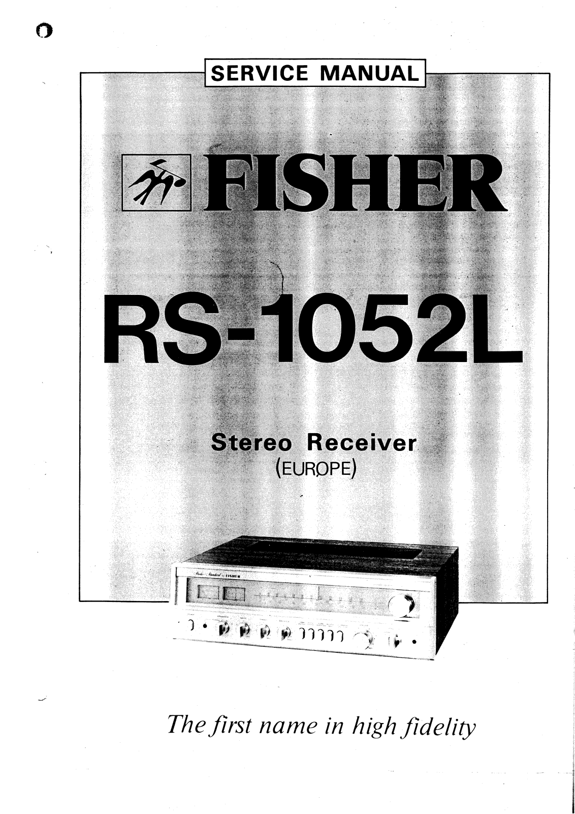 Fisher RS-1052-L Service manual