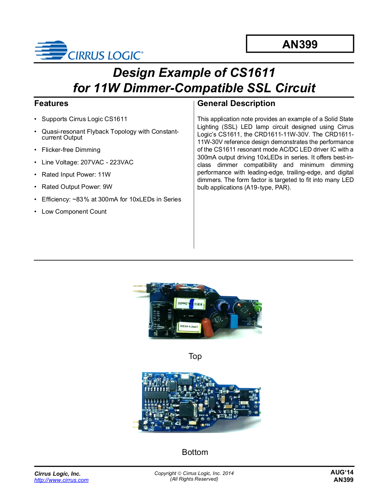 Cirrus Logic AN399 User Manual