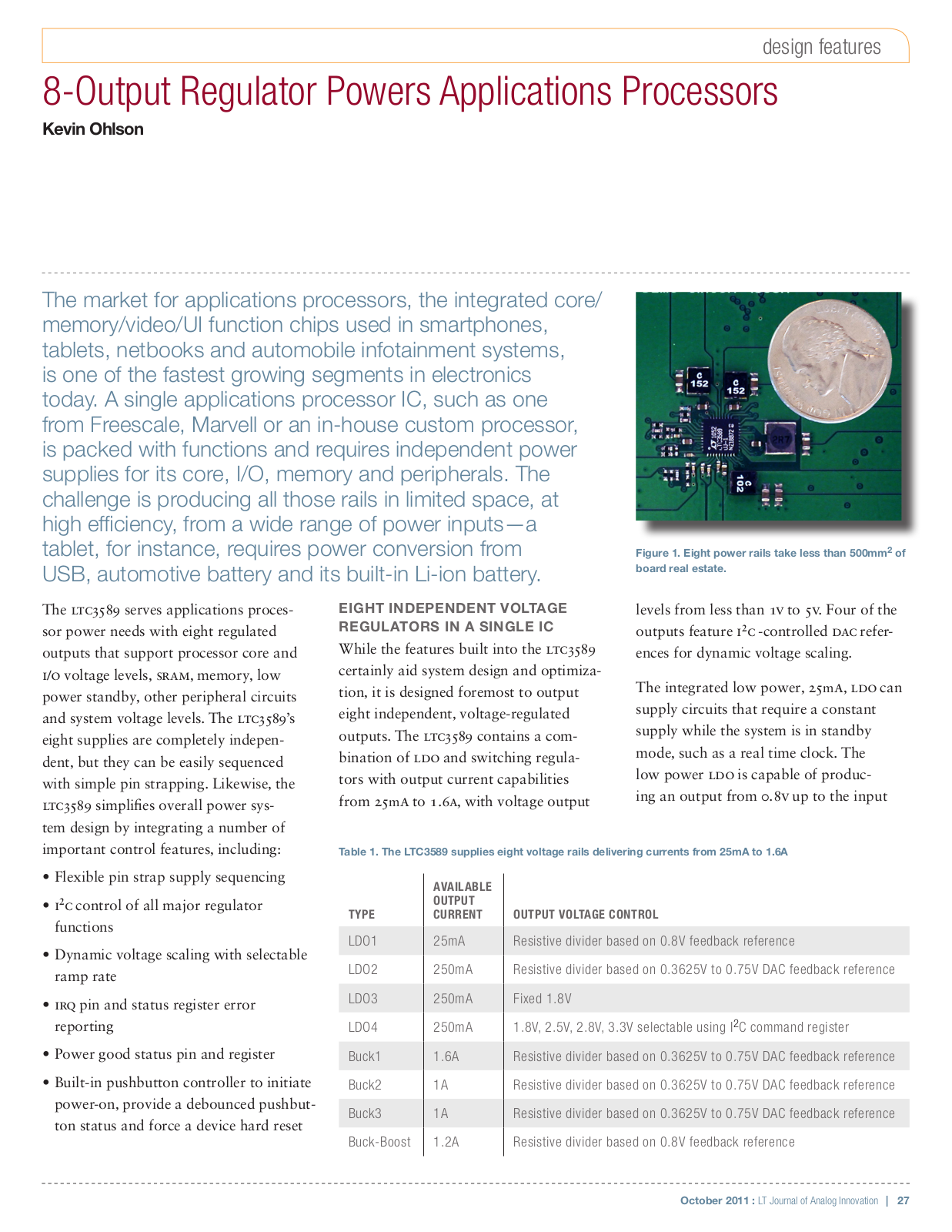 LINEAR TECHNOLOGY LTC3589 Technical data