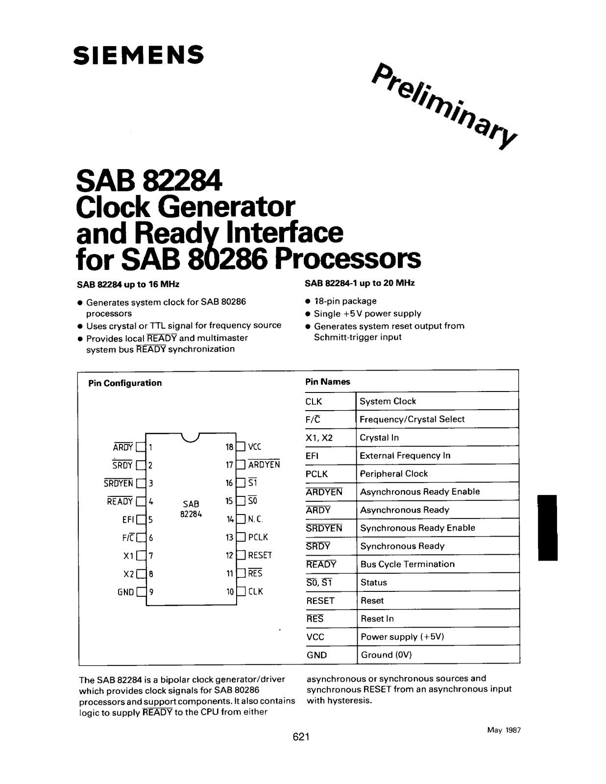 Siemens SAB82284-1-P, SAB82284-P Datasheet