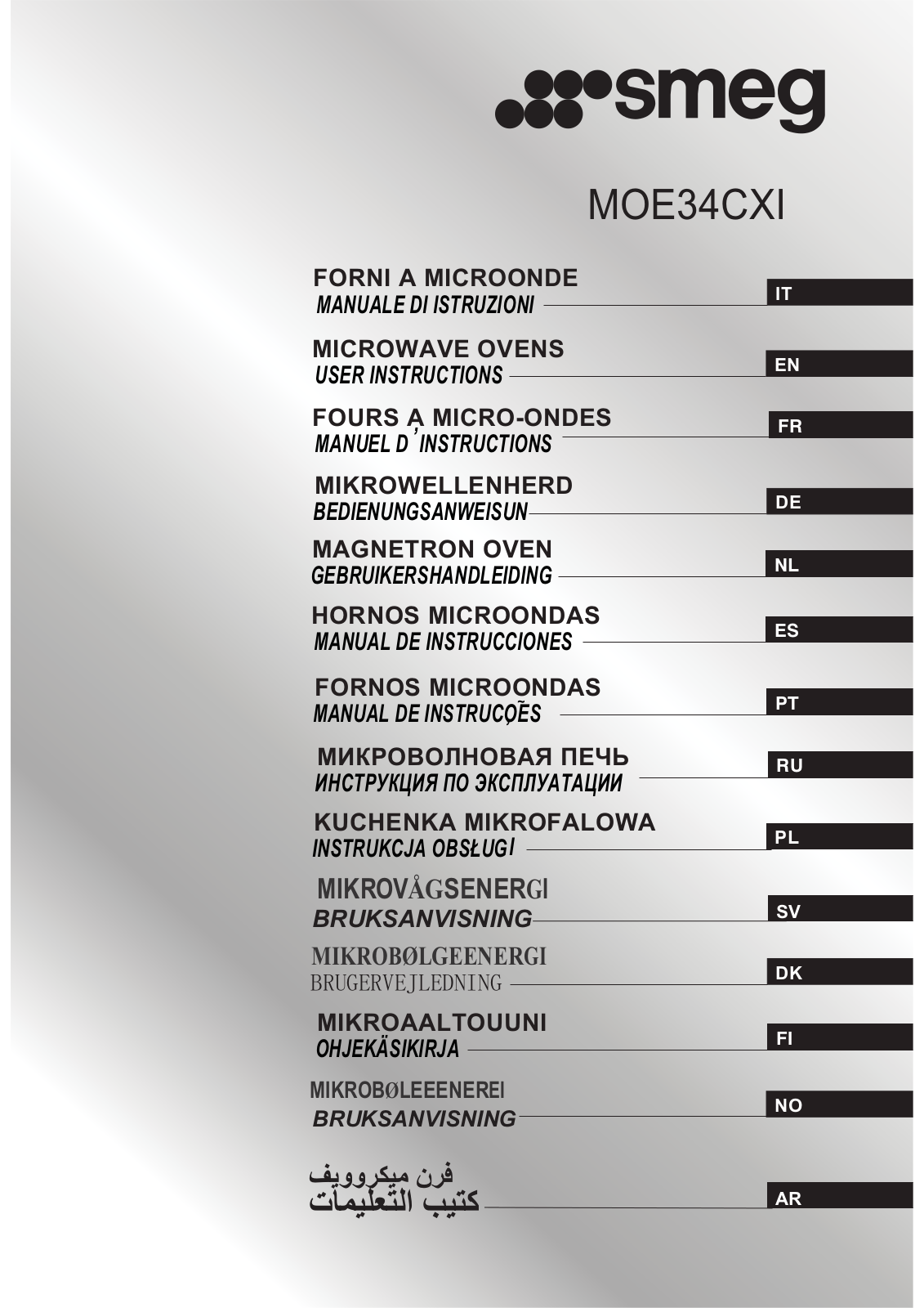 SMEG MOE34CXI User Manual