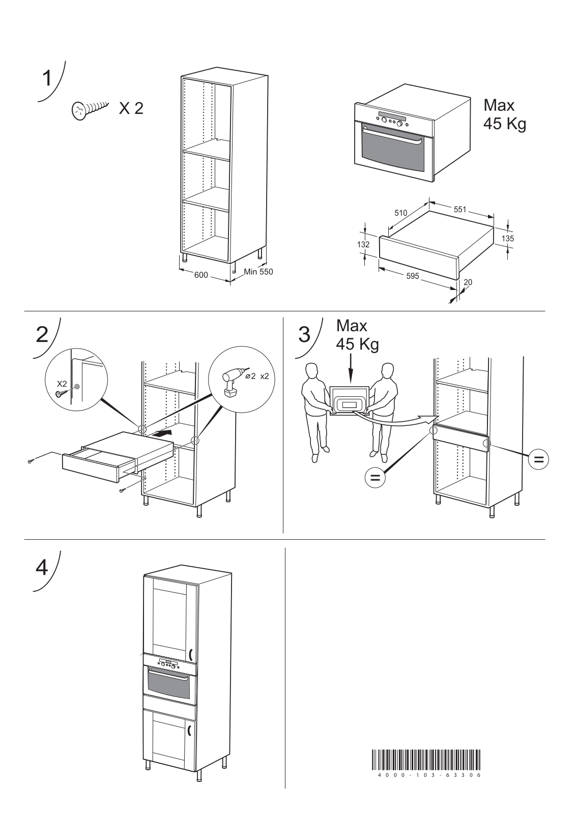 WHIRLPOOL AKB 655 PT Installation Instructions