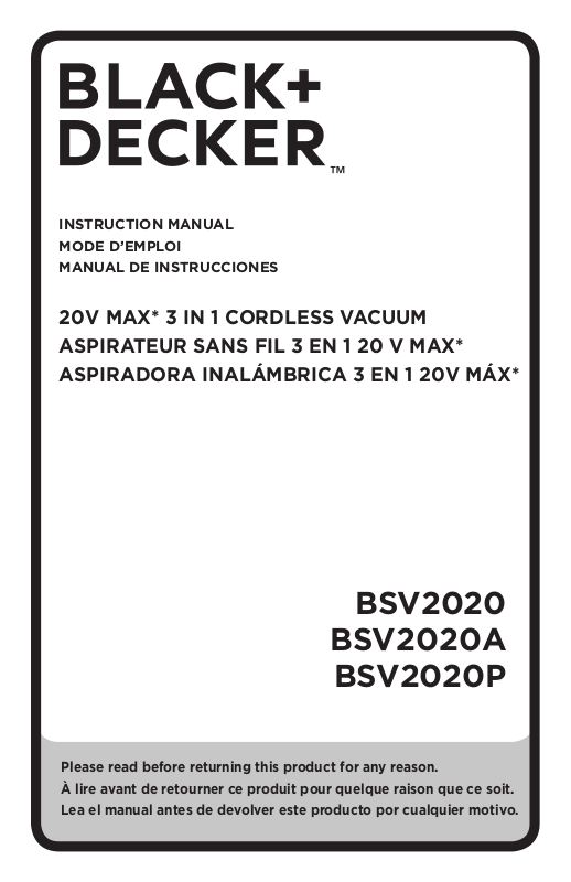 Black & decker BMH110 Manuals
