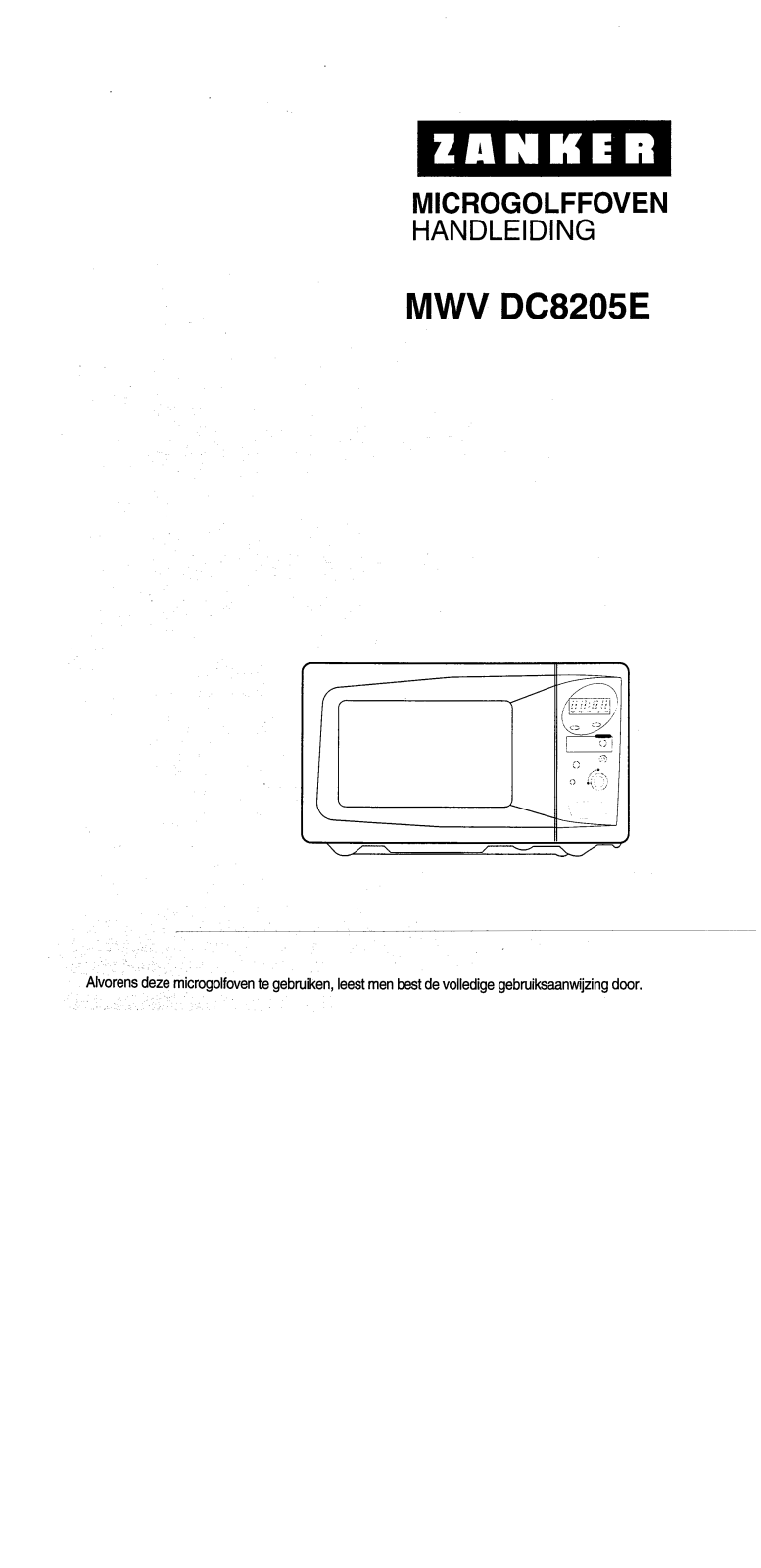 Zanker mwv dc8205e User Manual