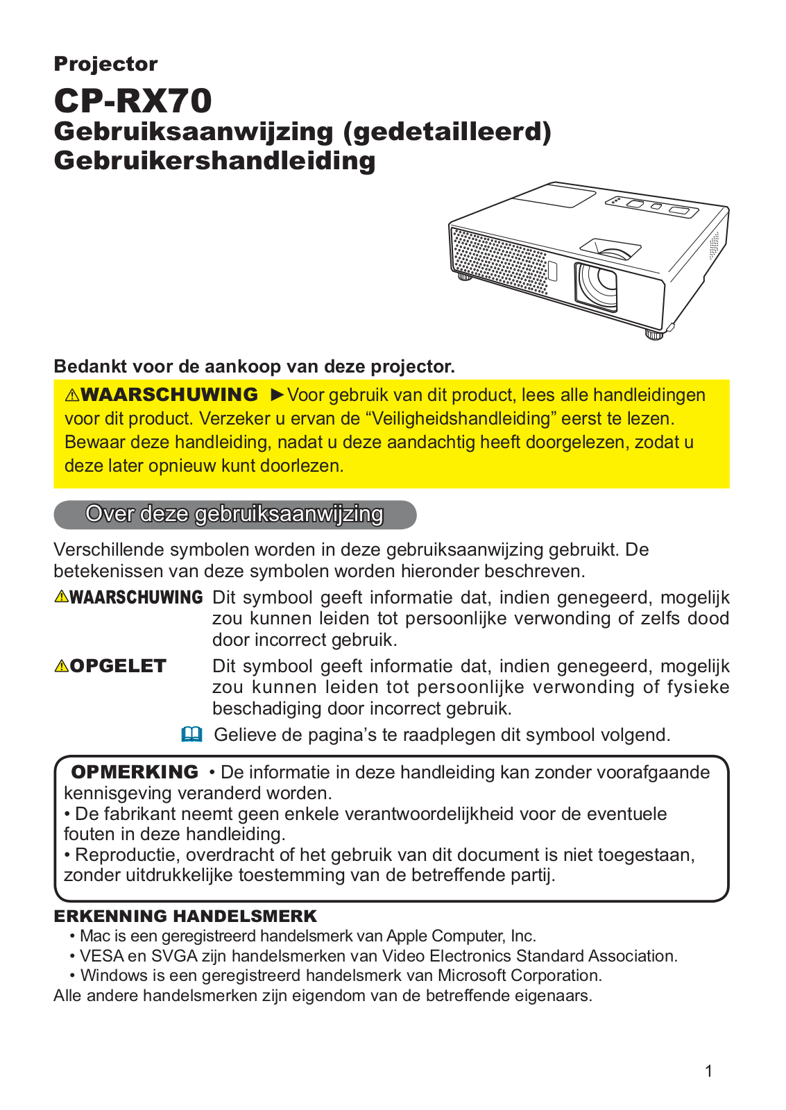 Hitachi CP-RX70WF User Manual