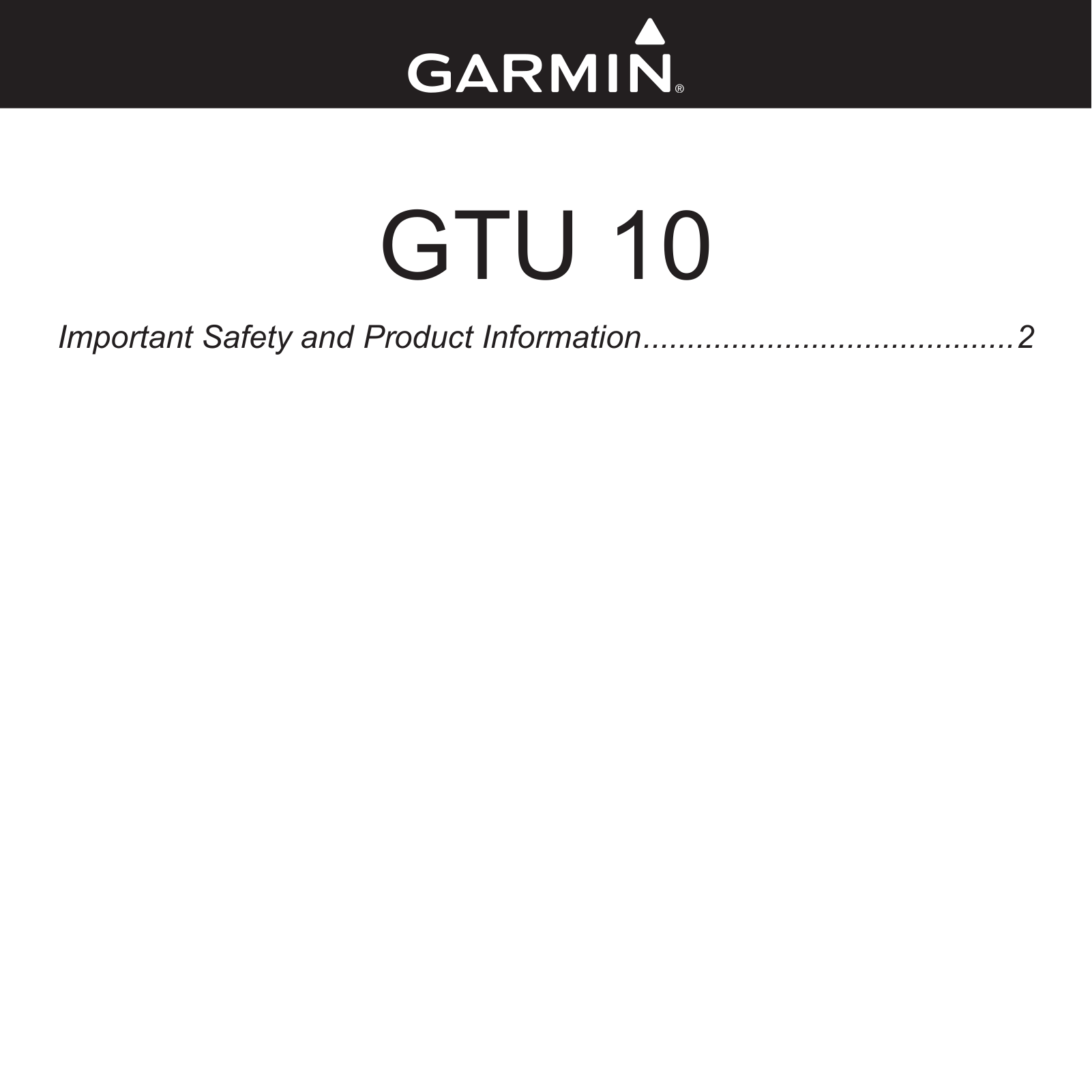 Garmin 02421 User Manual