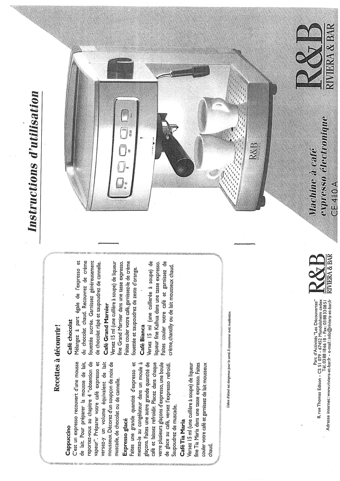 RIVIERA & BAR CE410 User Manual - ManualMachine.com