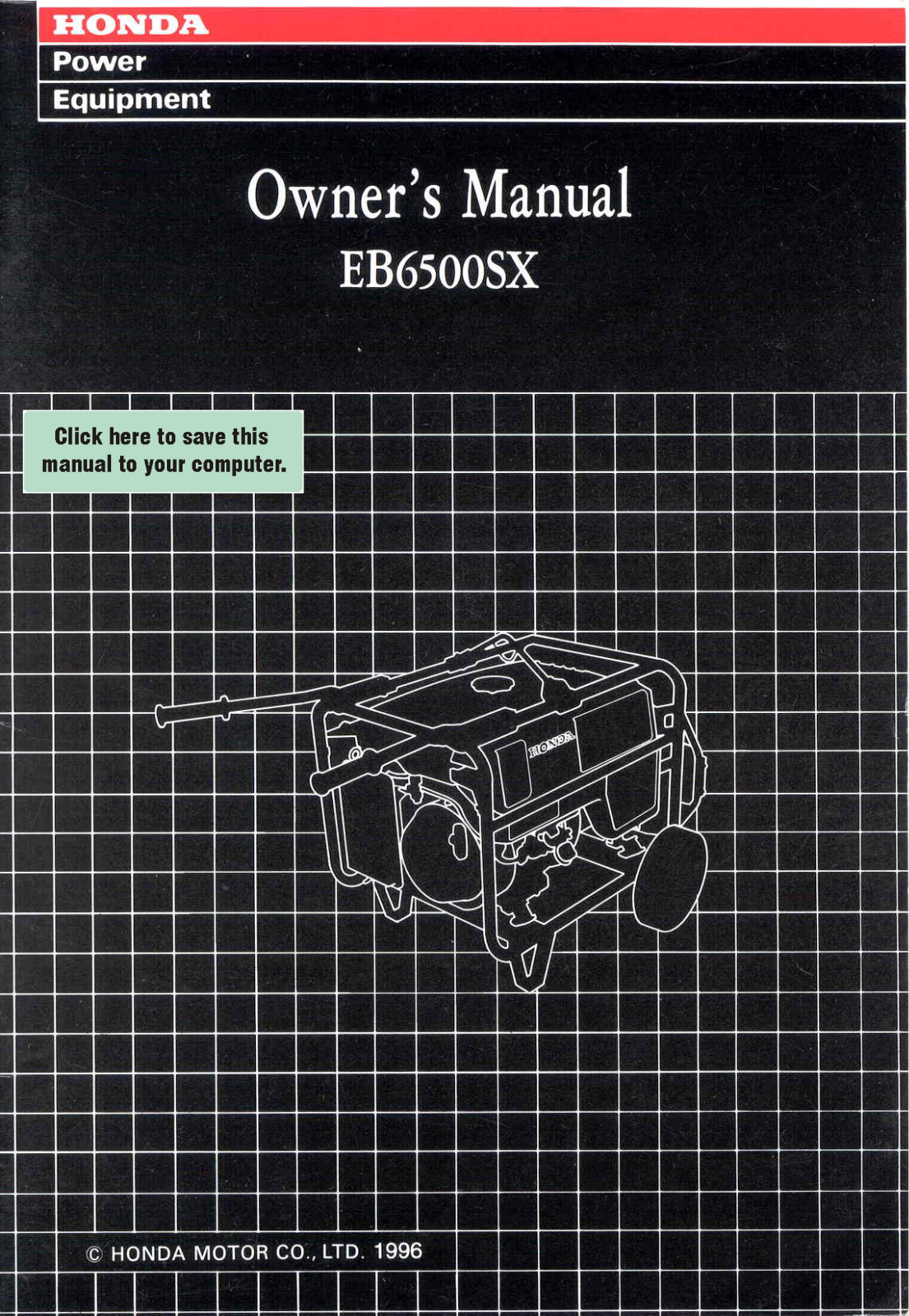 Honda Power Equipment EB6500SX User Manual