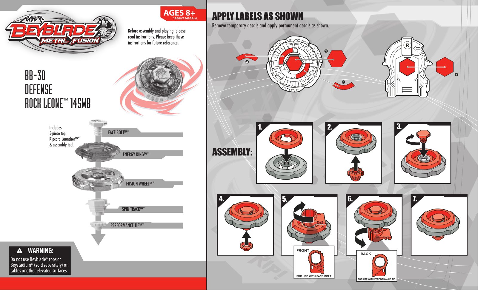 HASBRO Beyblade Metal Fusion Rock Leone User Manual