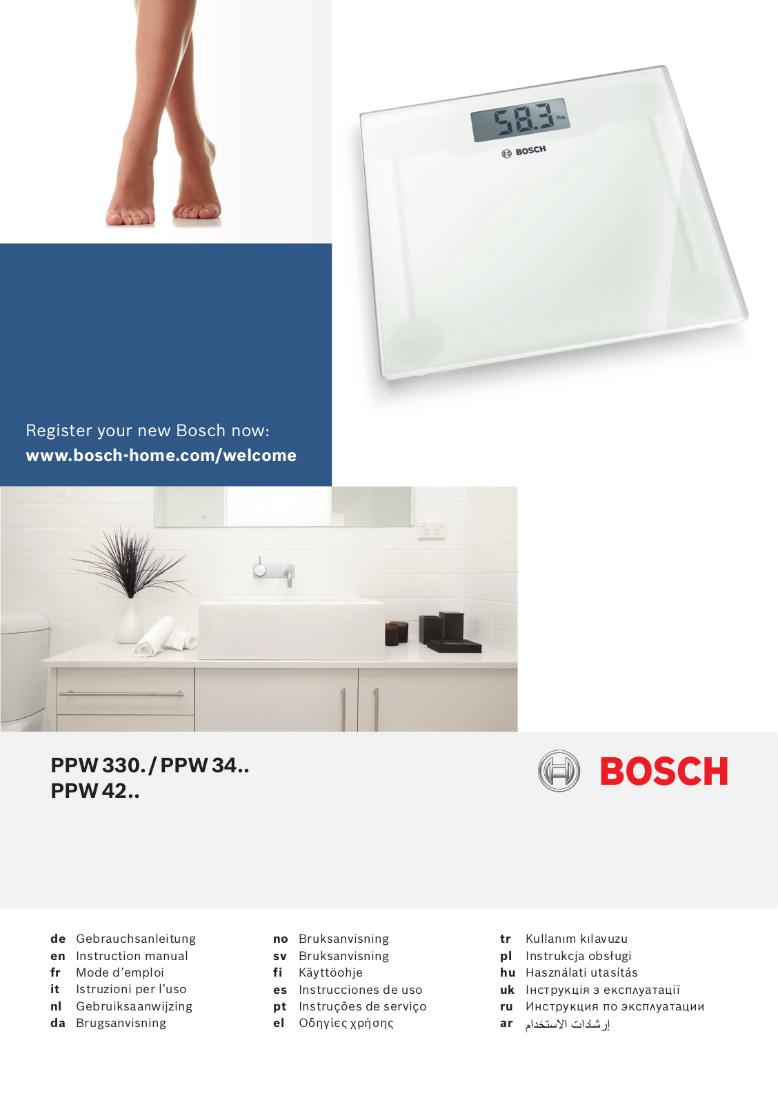Bosch PPW3301, PPW4201, PPW4202 User Manual