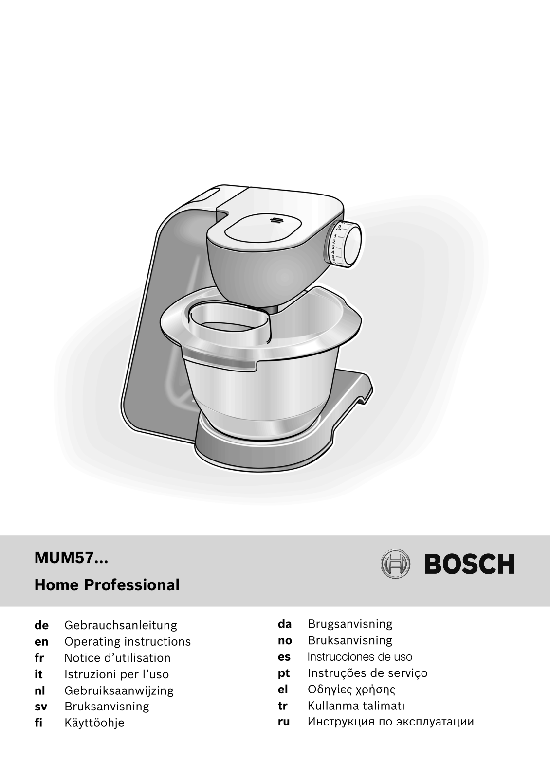 BOSCH MUM-57810 User Manual