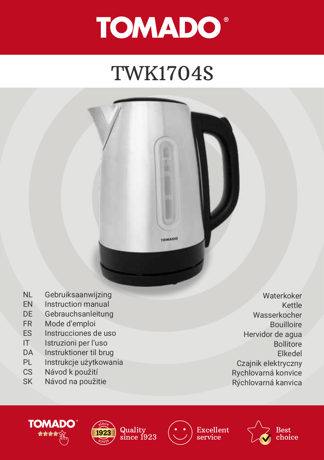 Tomado TWK1704S User guide - ManualMachine.com