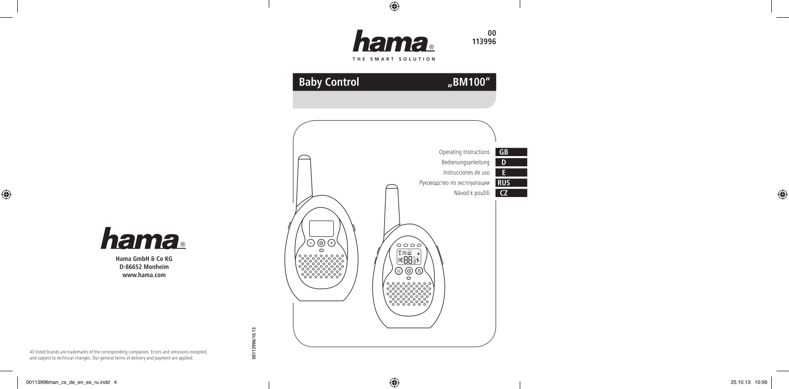 HAMA BM100 User Manual