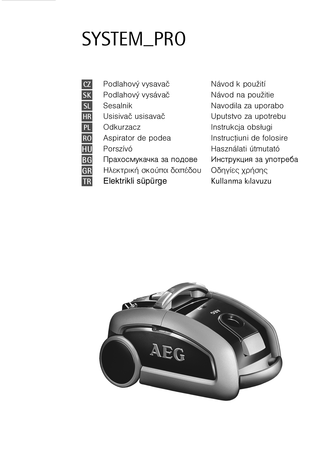 AEG SYSTEM PRO P5E, SYSTEM PRO P3E User Manual