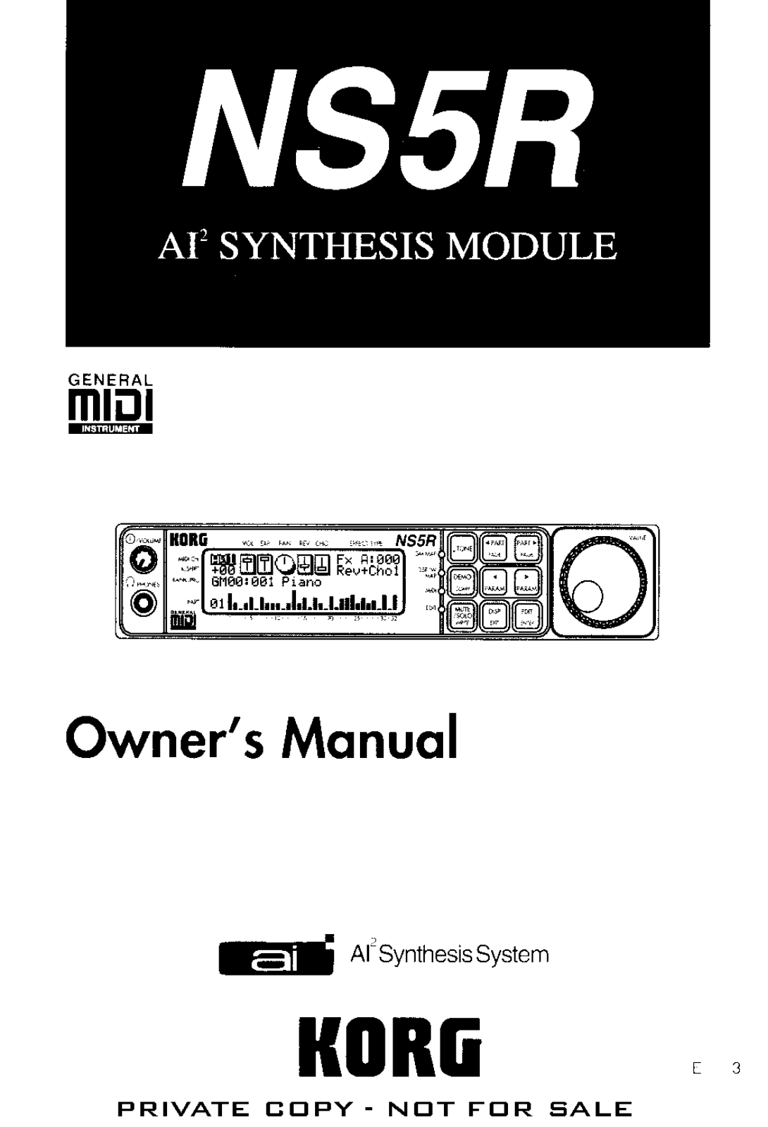 Korg NS5R User Manual