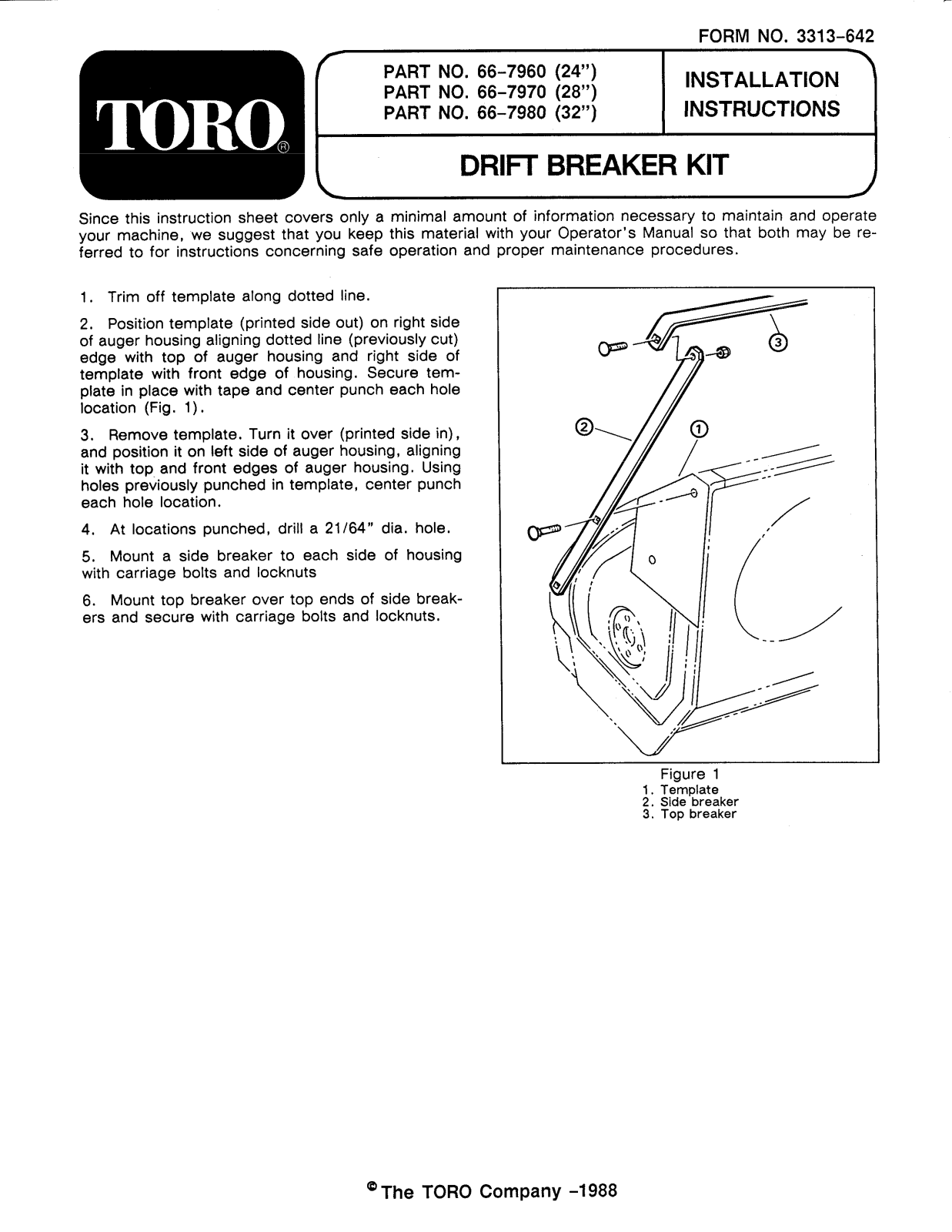 Toro 66-7960, 66-7970, 66-7980 Operator's Manual