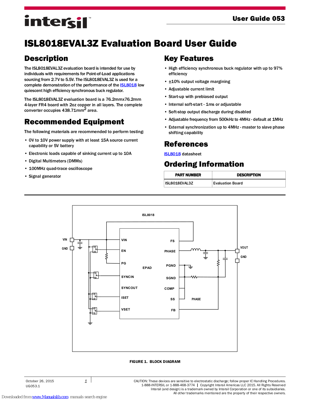 Intersil ISL8018EVAL3Z User Manual - ManualMachine.com