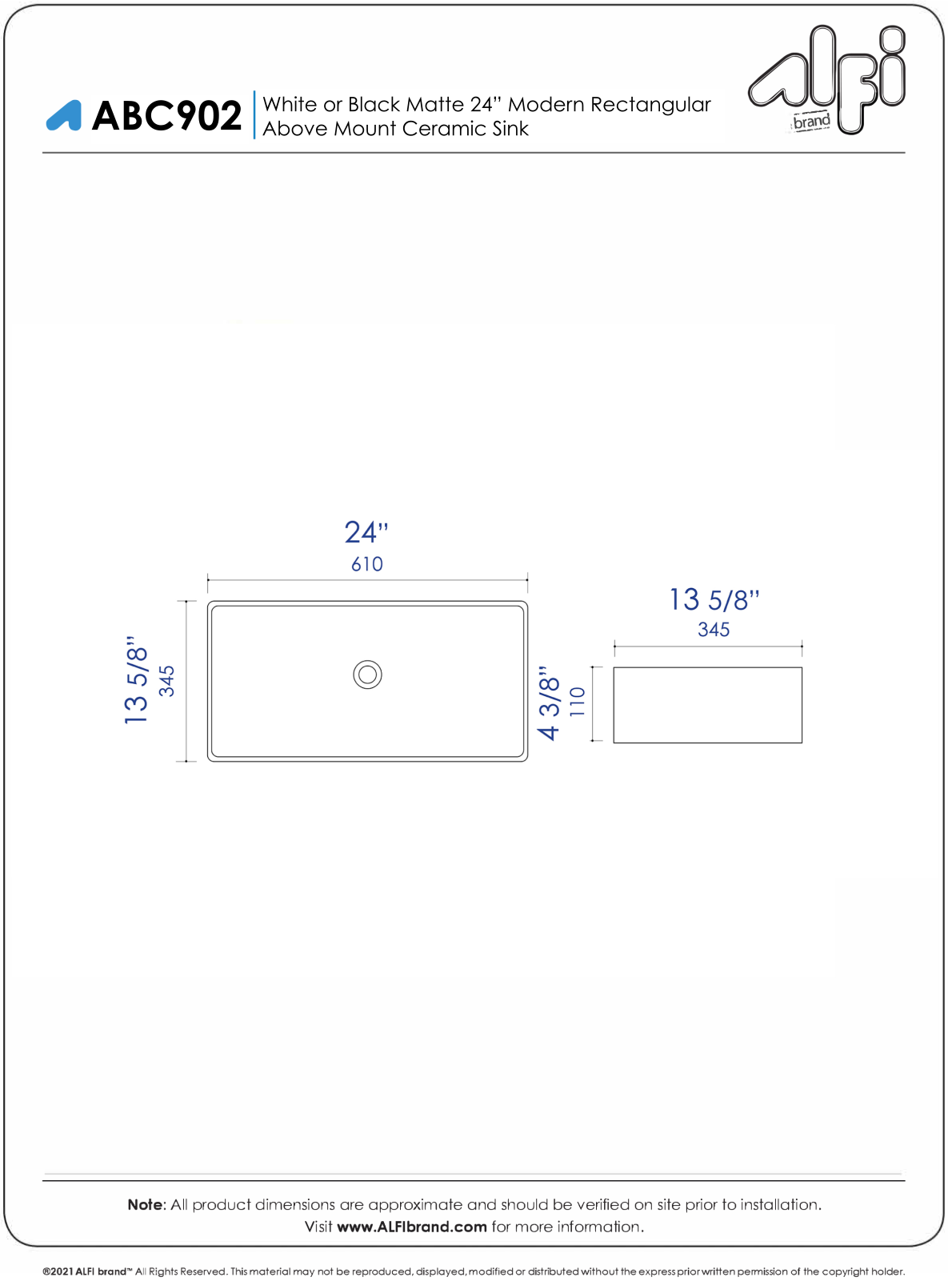 Alfi Brand NBT10282 Specifications - ManualMachine.com