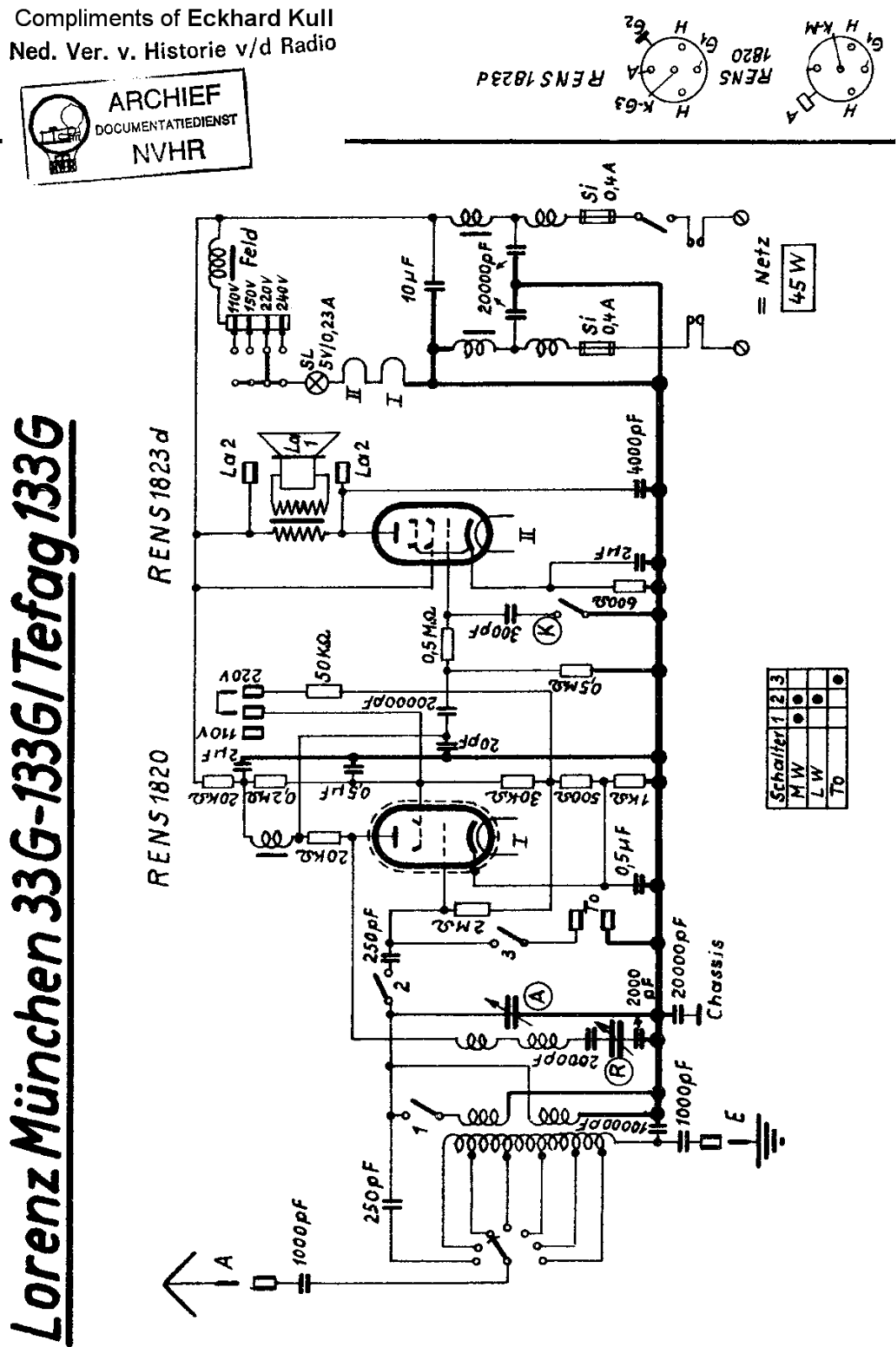 Itt tefag-133g Schematic