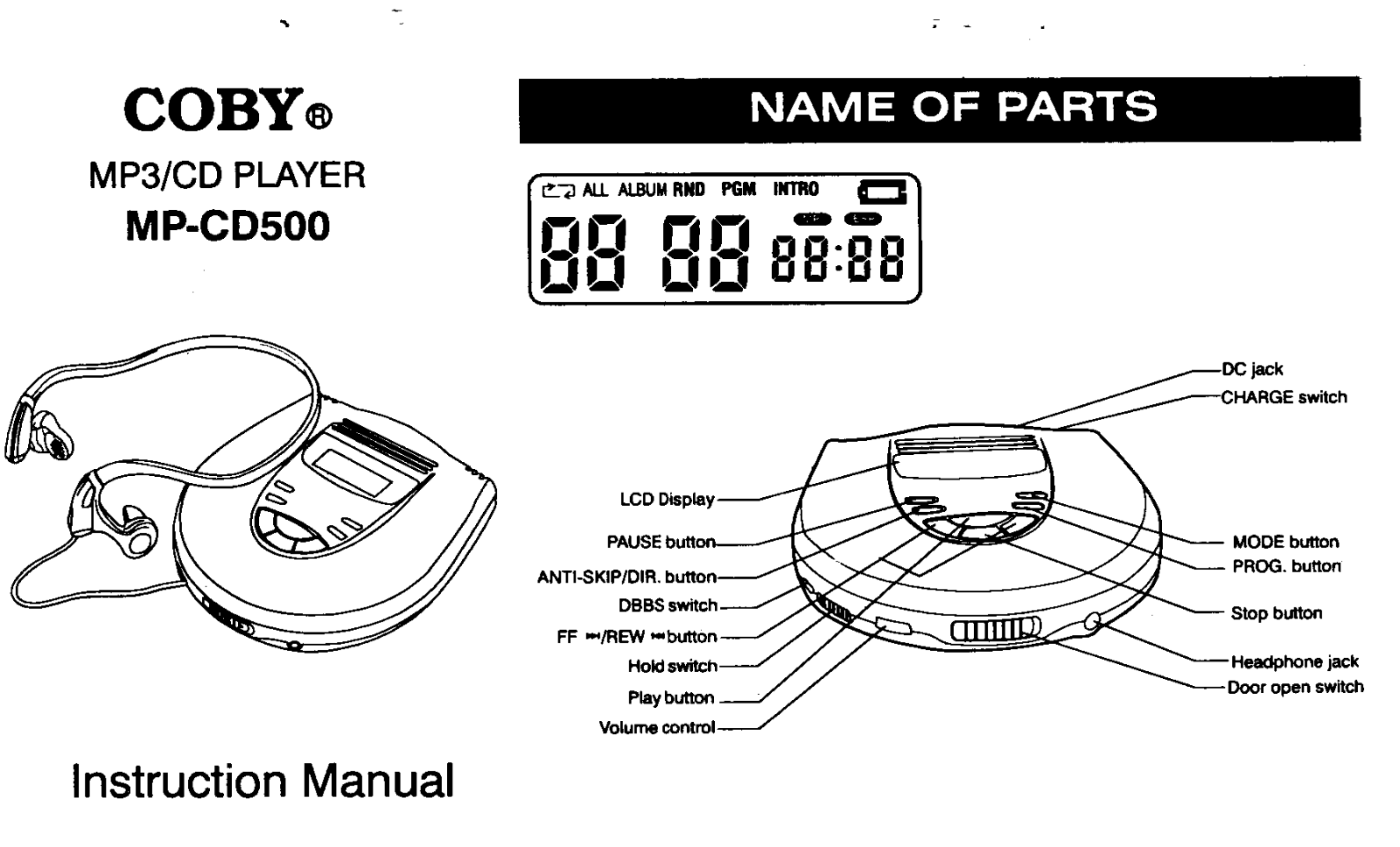 Coby Electronics MPCD-500 Owners manual