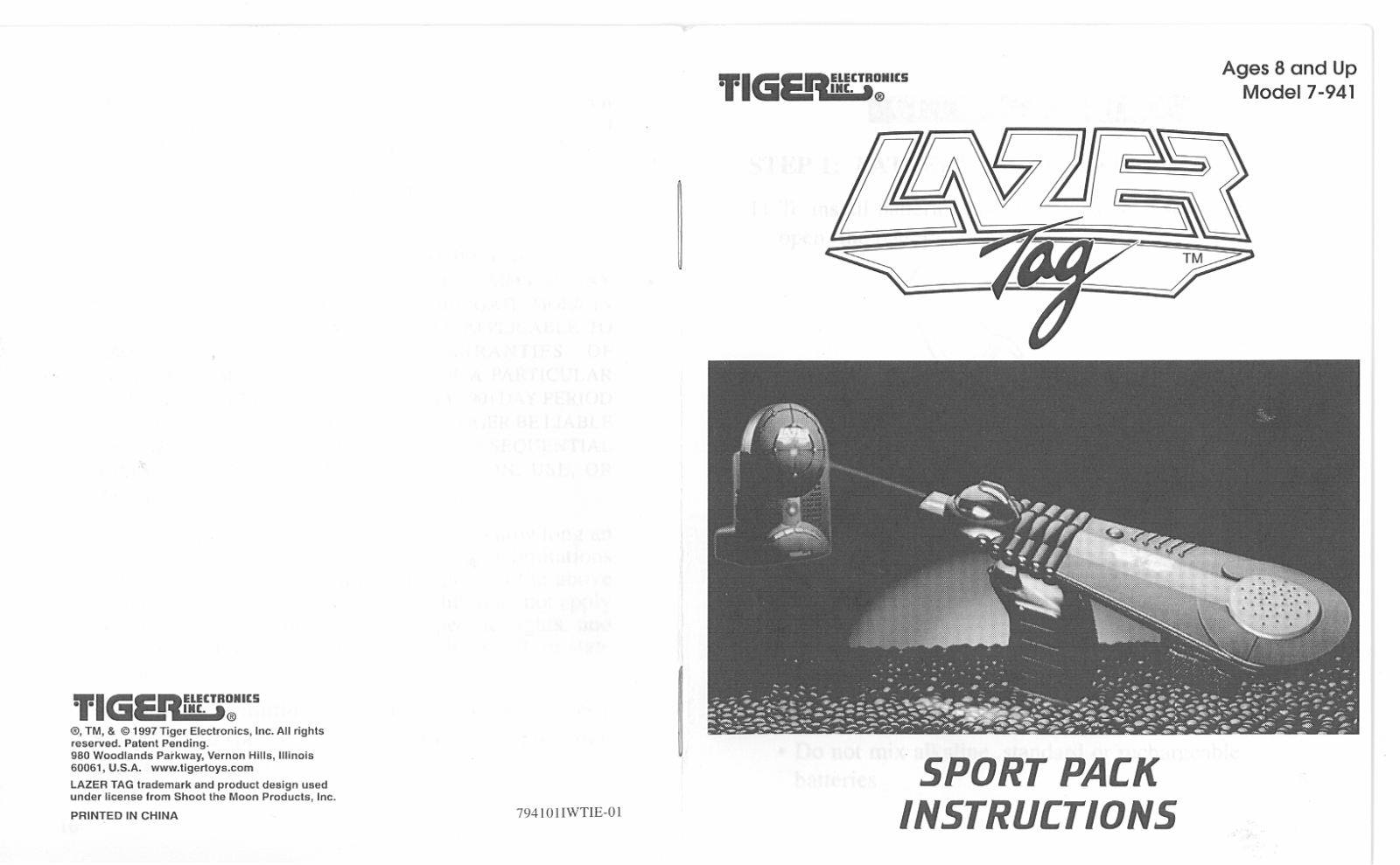 Hasbro Lazer Tag Sport Pack User Manual