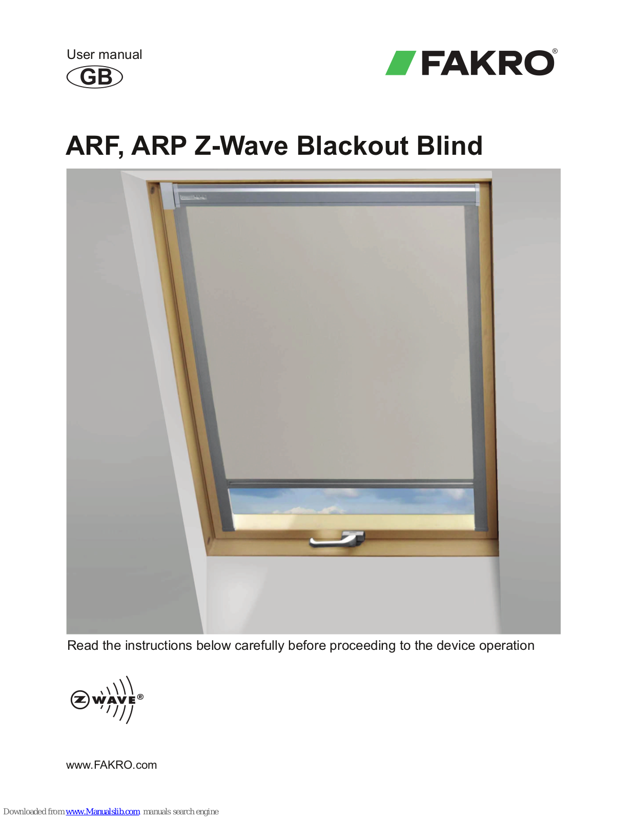 fakro ARF Z-Wave, ARP Z-Wave User Manual - ManualMachine.com